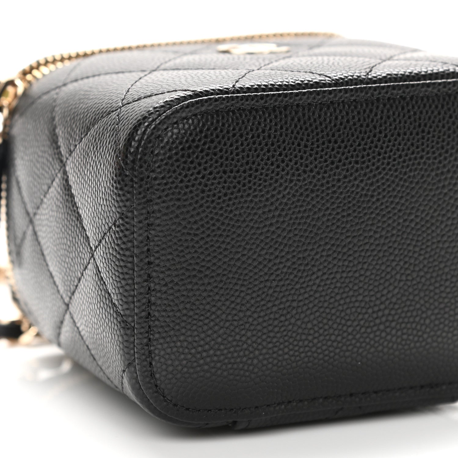 Chanel Caviar Quilted Mini Vanity Case With Chain Black 9 of 11