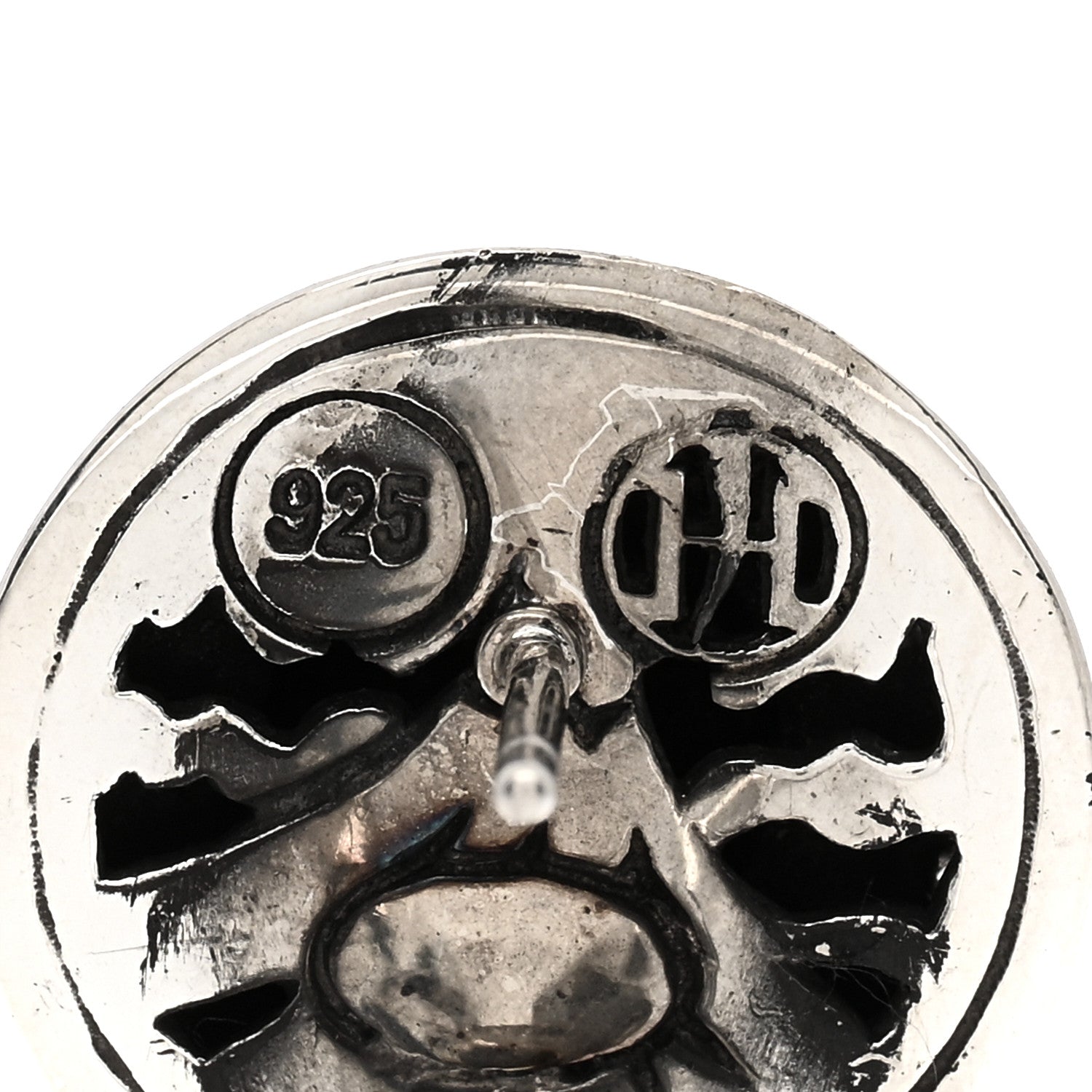 John Hardy Sterling Silver Classic Chain Round Hammered Stud Earrings 4 of 4