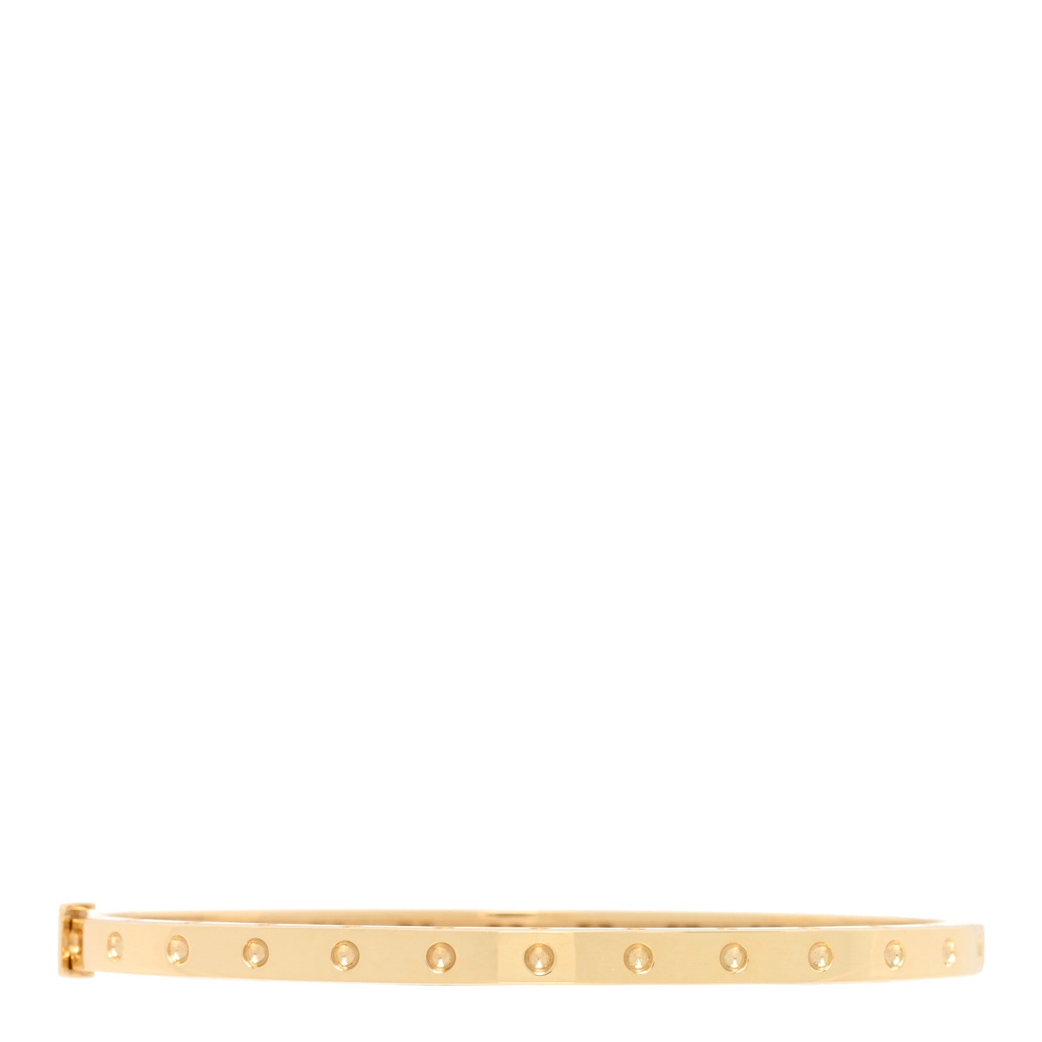 Roberto Coin 18K Yellow Gold Symphony Pois Moi Oval Bangle Bracelet 1 of 3