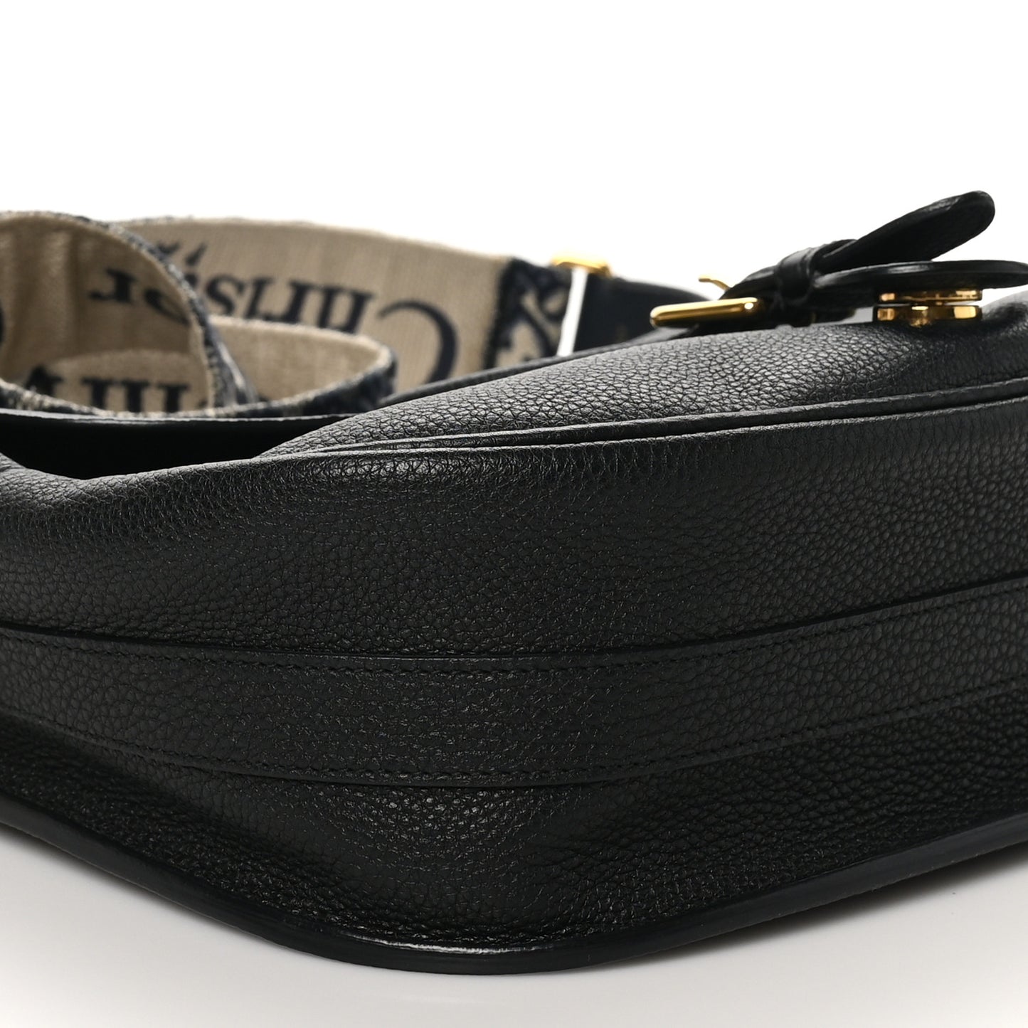 Grained Calfskin Large Bobby Flap Black