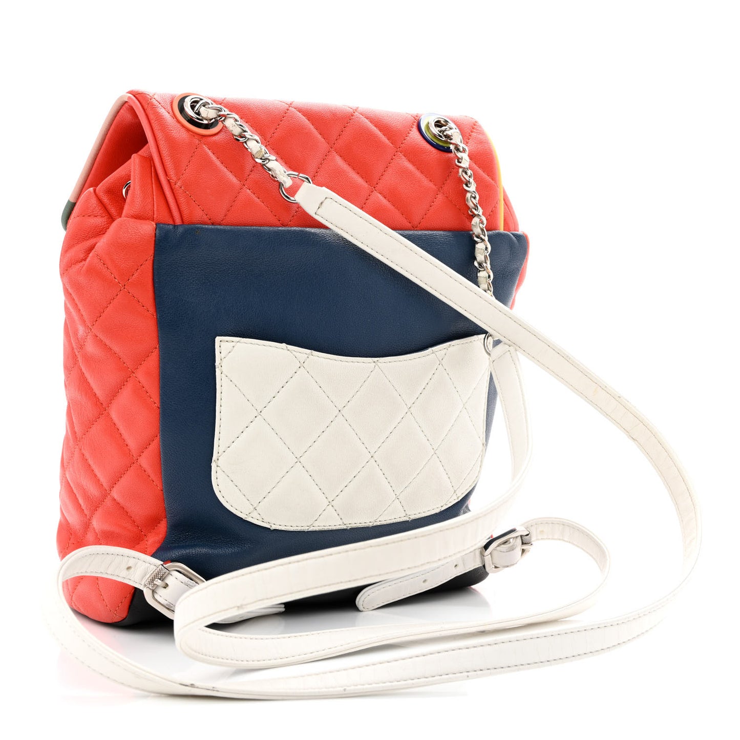 Lambskin Quilted Small Cuba Urban Spirit Backpack Orange