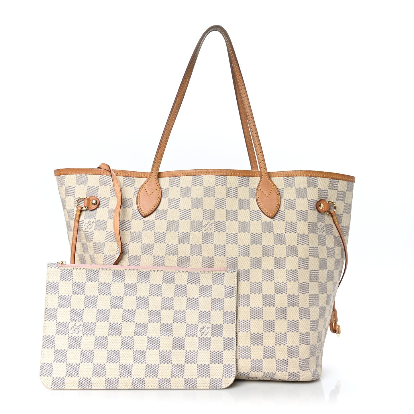 Damier Azur Neo Neverfull MM Rose Ballerine