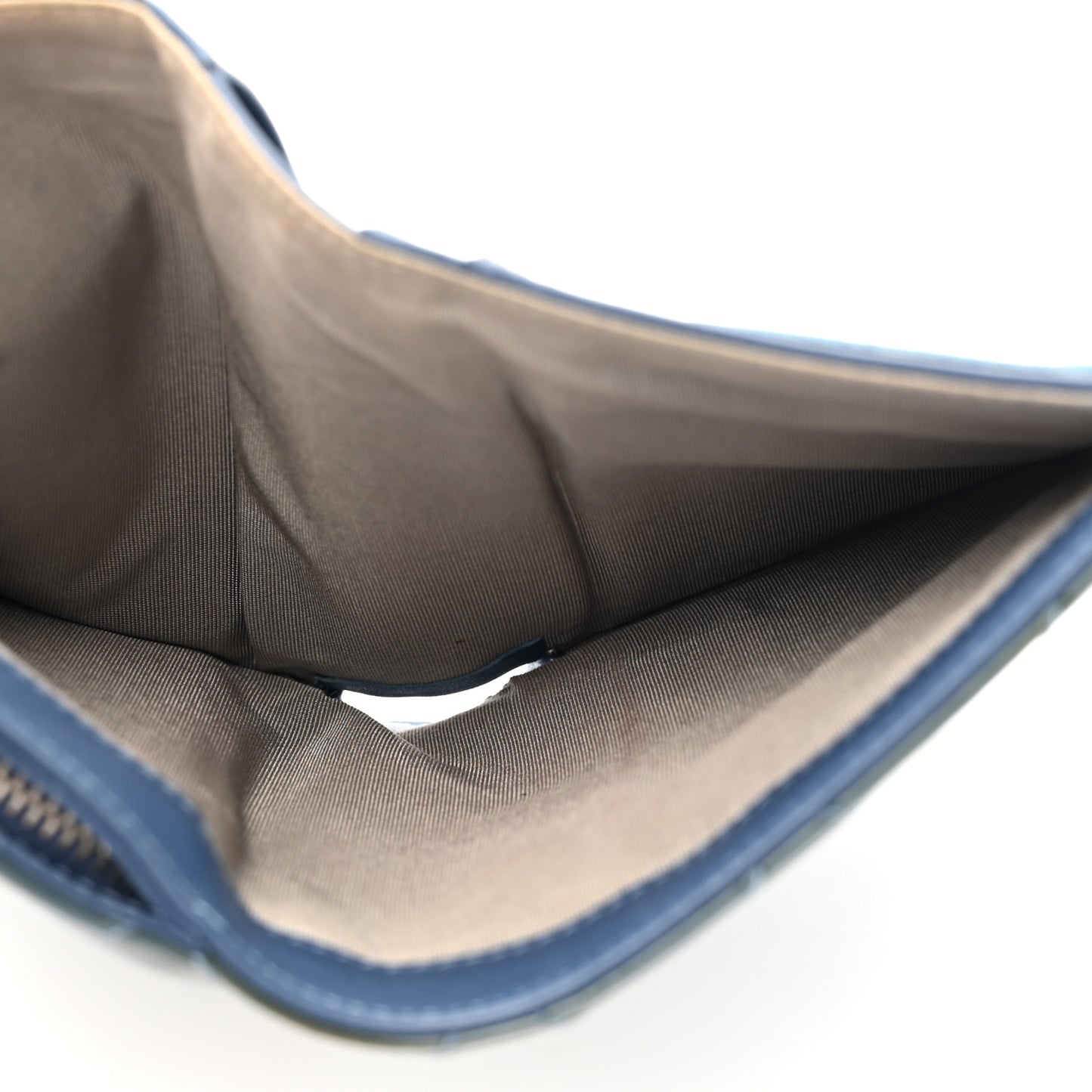 Patent Quilted Brilliant Zipped Pocket Wallet Blue