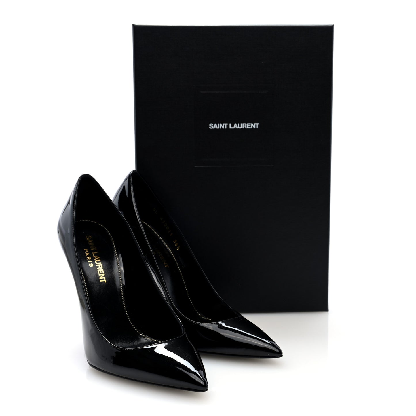 Patent Calfskin Opyum 110 Pumps 36.5 Black