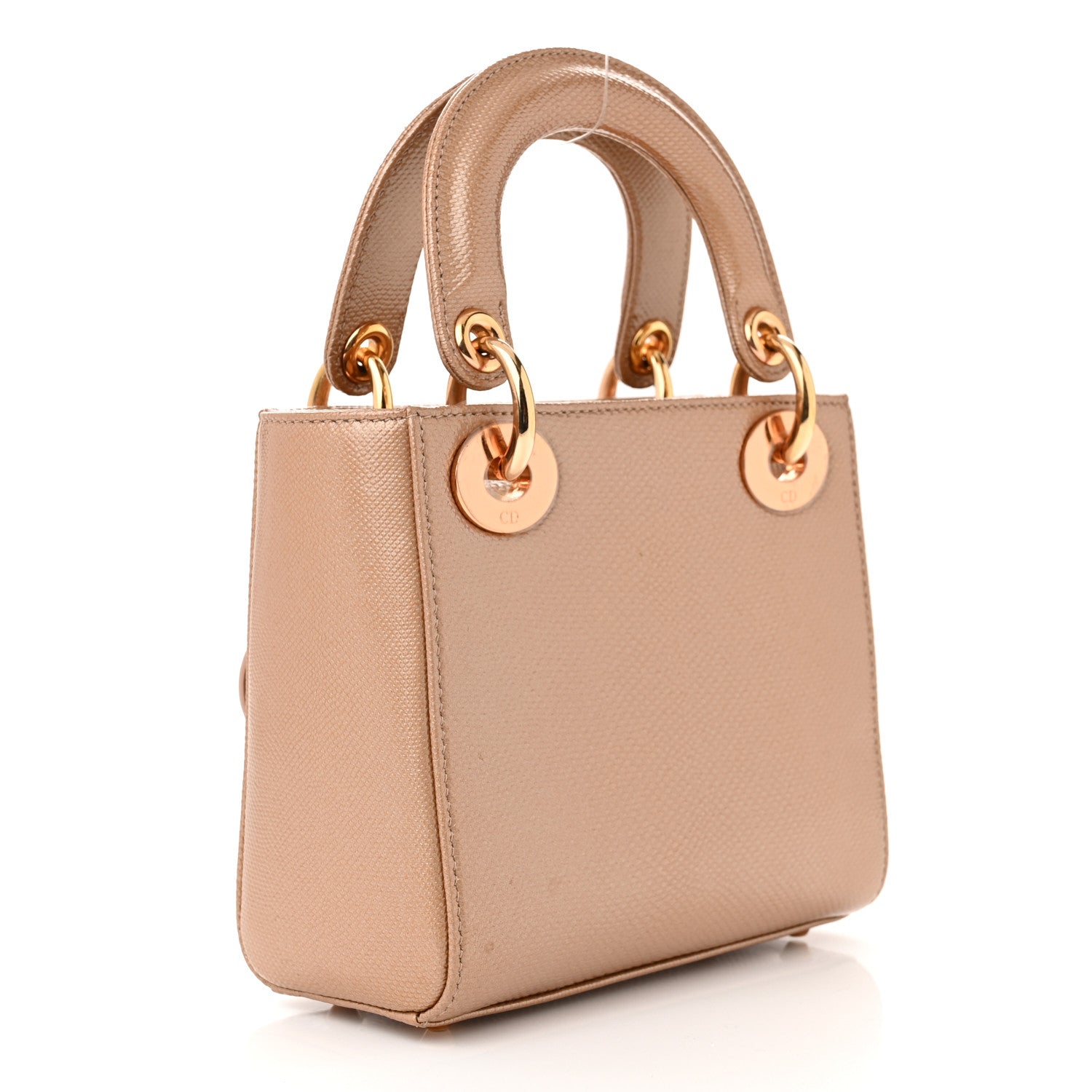 Christian Dior Lizard Mini Lady Dior Beige 3 of 14