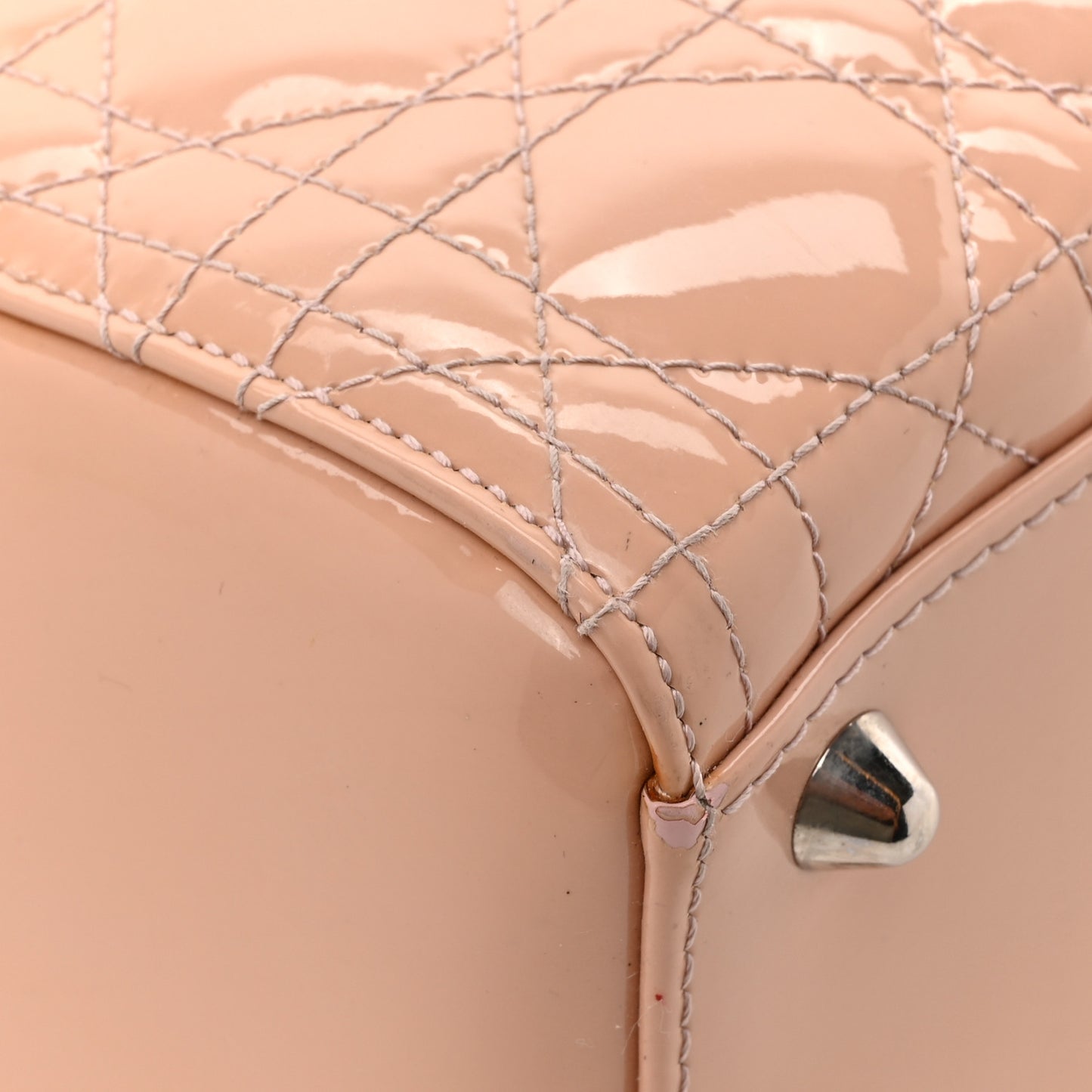 Patent Cannage Large Lady Dior Light Pink