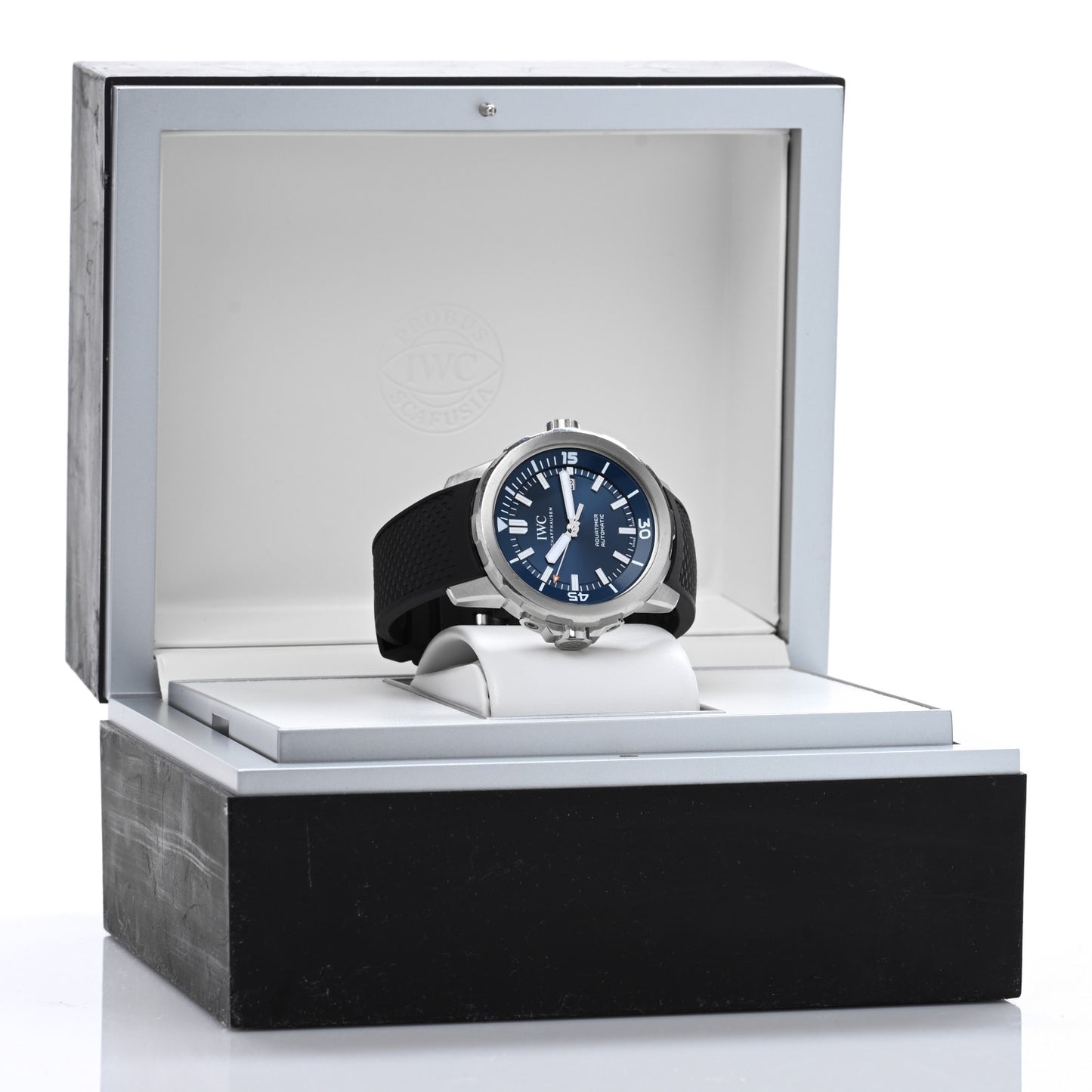 Stainless Steel Rubber 42mm Aquatimer Automatic Watch Blue IW329005