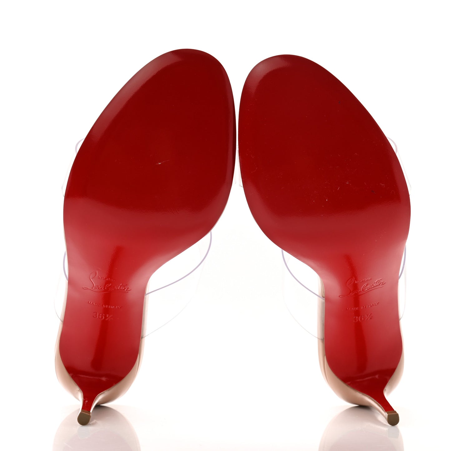 Patent PVC Just Nothing 85 Slide Sandals 36.5 Nude