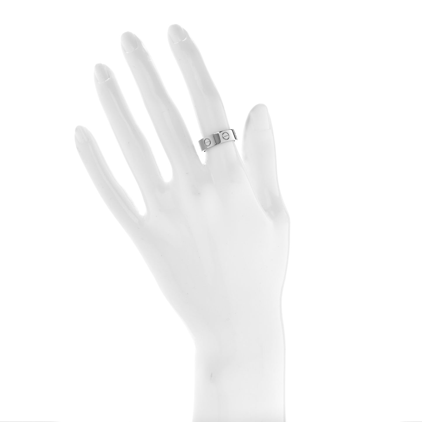 18K White Gold 5.5mm LOVE Ring 50 5.25