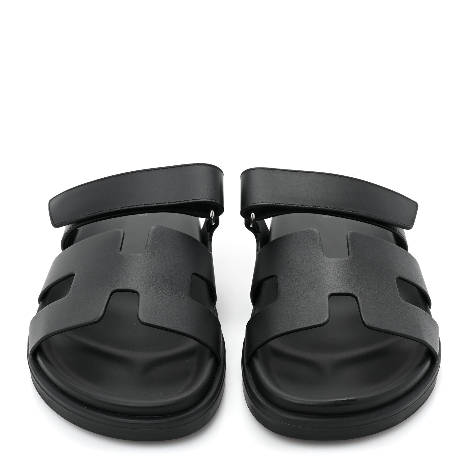Hermes Calfskin Womens Chypre Sandals 39 Black 2 of 9