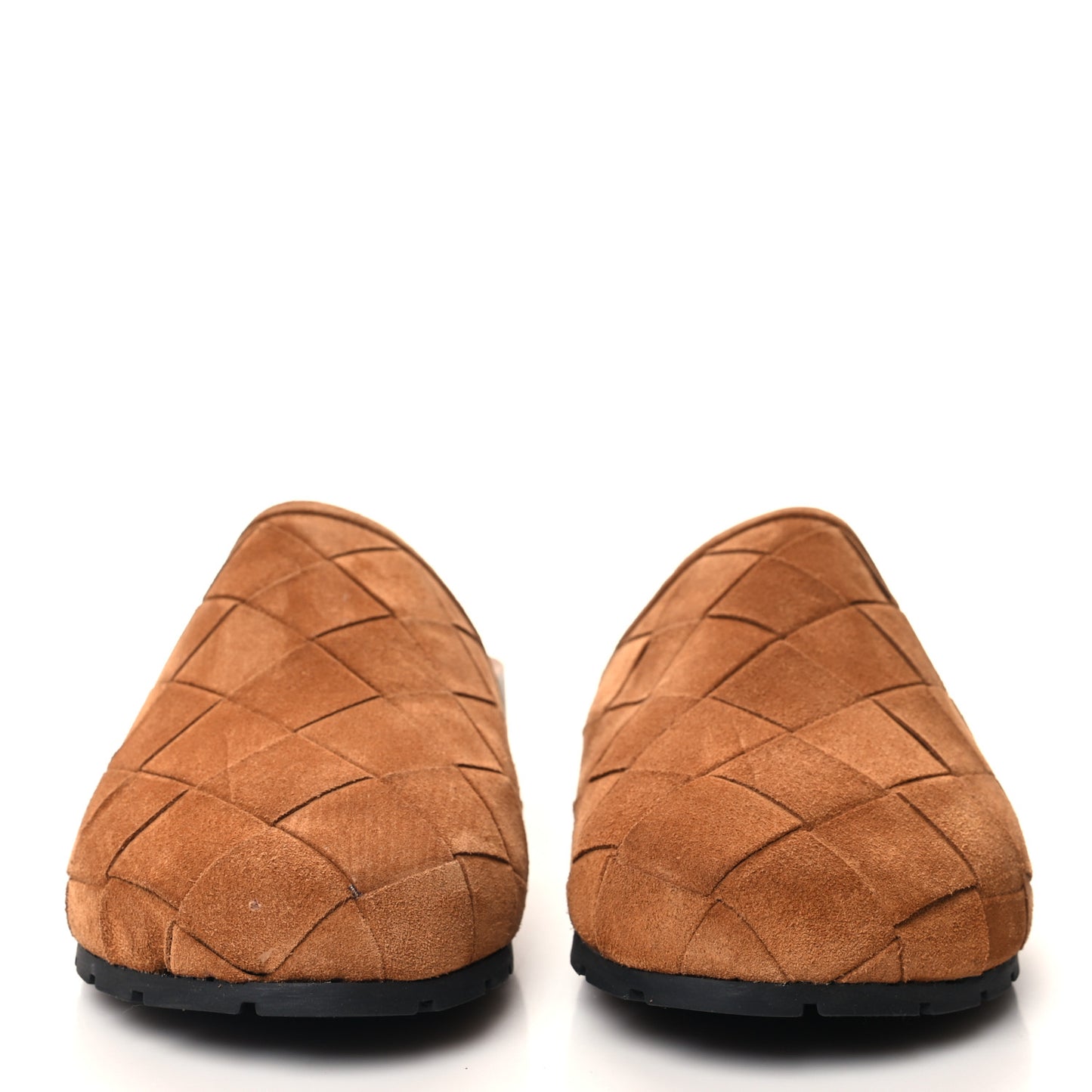 Suede Intrecciato Reggie Mules 37 Caramel
