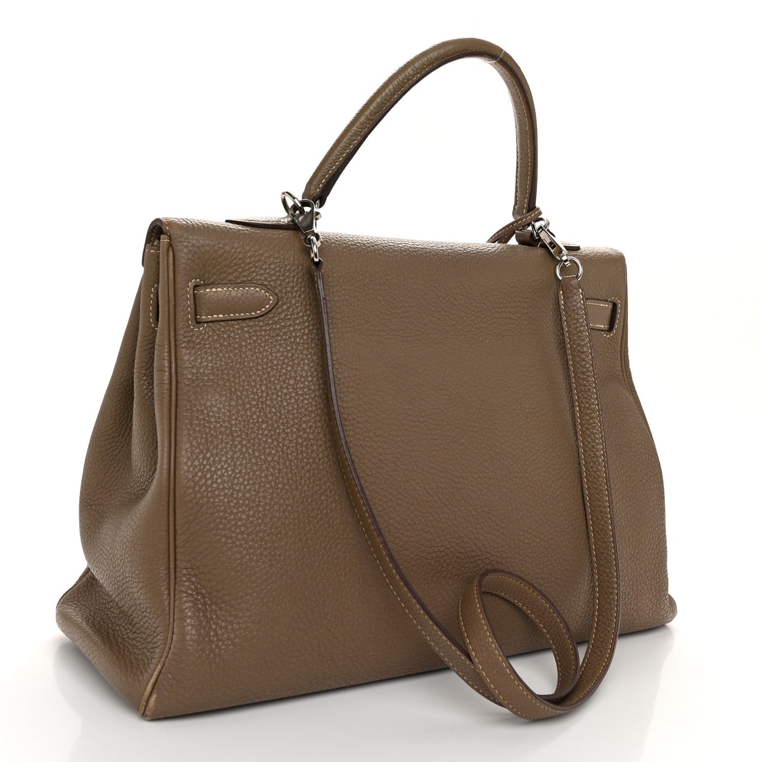 Hermes Togo Kelly Retourne 35 Etoupe 3 of 14