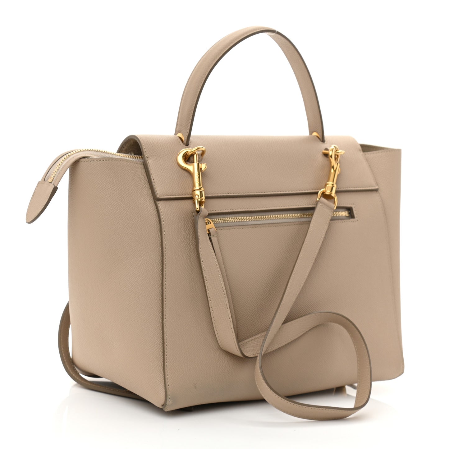 Grained Calfskin Mini Belt Bag Light Taupe