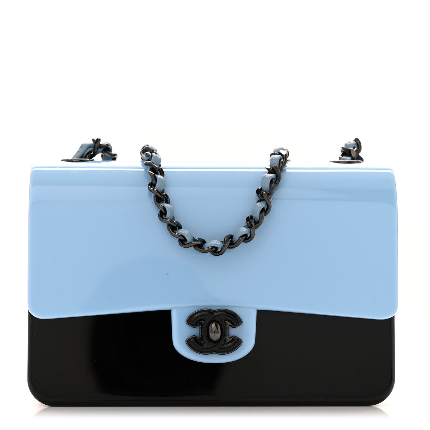Chanel Plexiglass Plexi Coco Bag Black Blue 1733862 – FASHIONPHILE