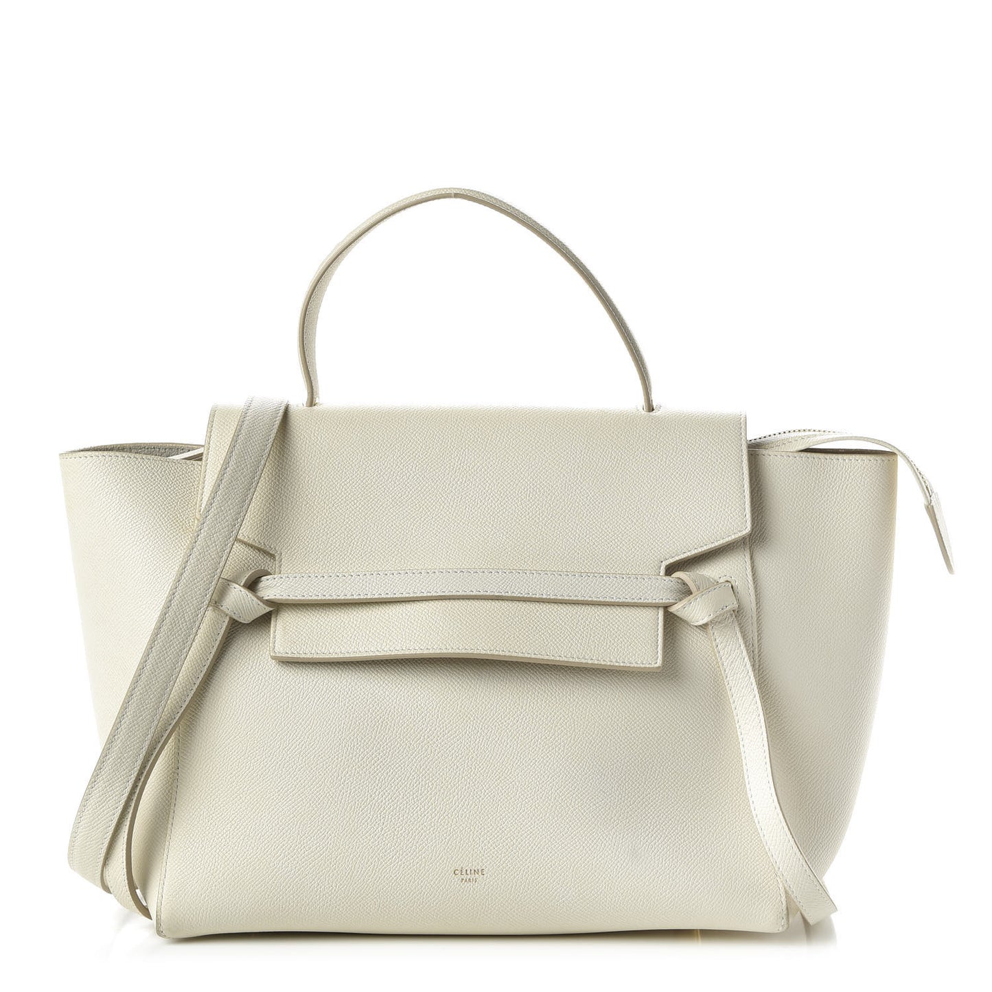 Grained Calfskin Mini Belt Bag White