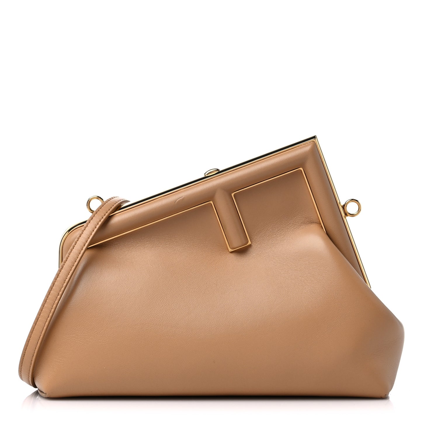 Shiny Nappa Small Fendi First Sand