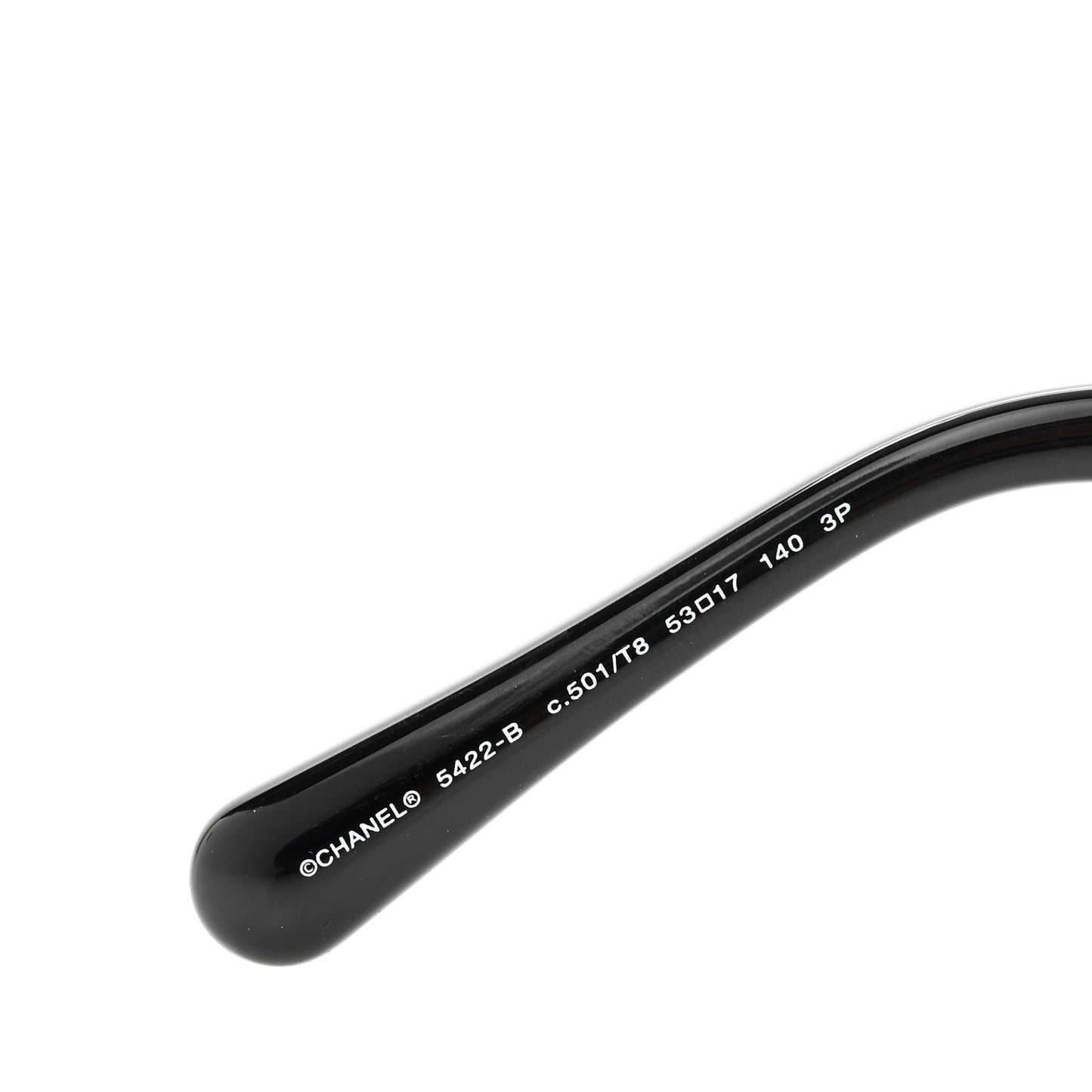Acetate Strass Square Sunglasses 5422-B Black