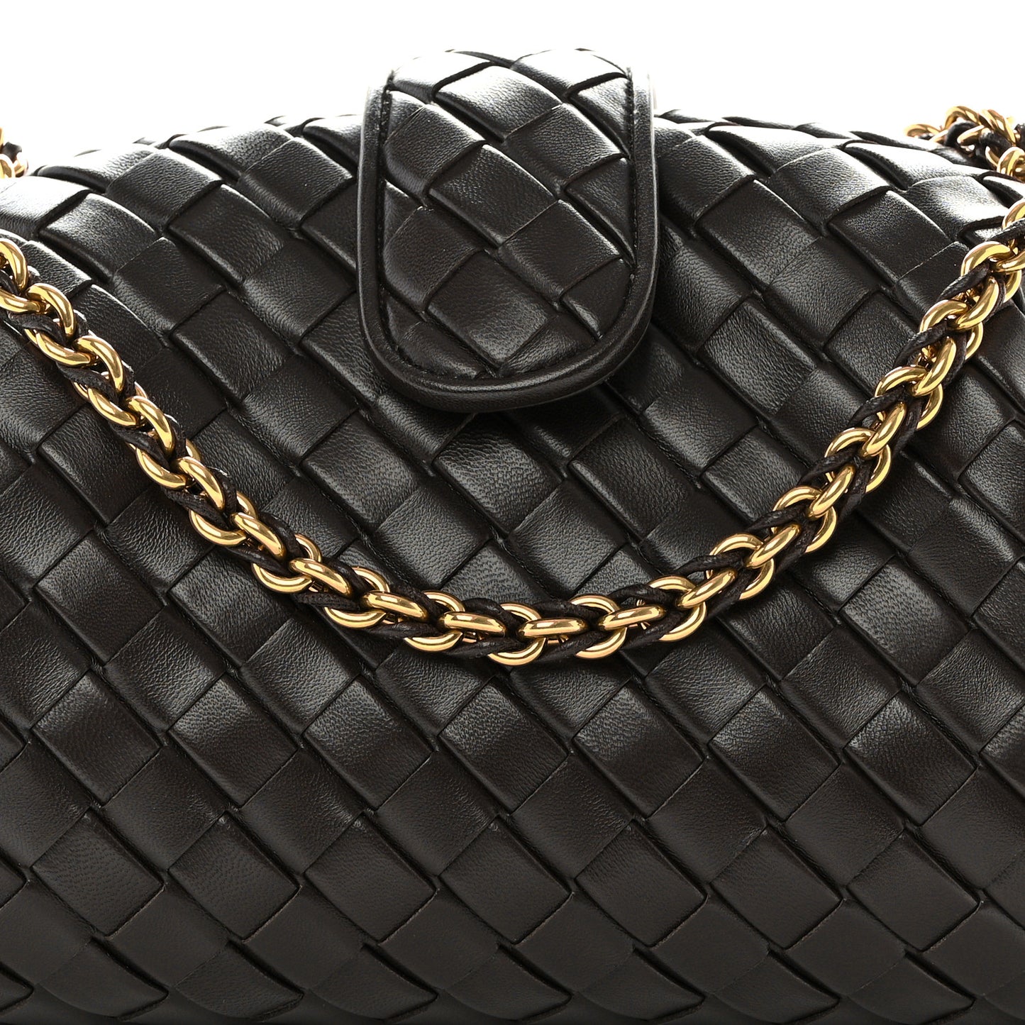 Nappa Intrecciato Teen The Lauren 1980 Clutch With Chain Fondant