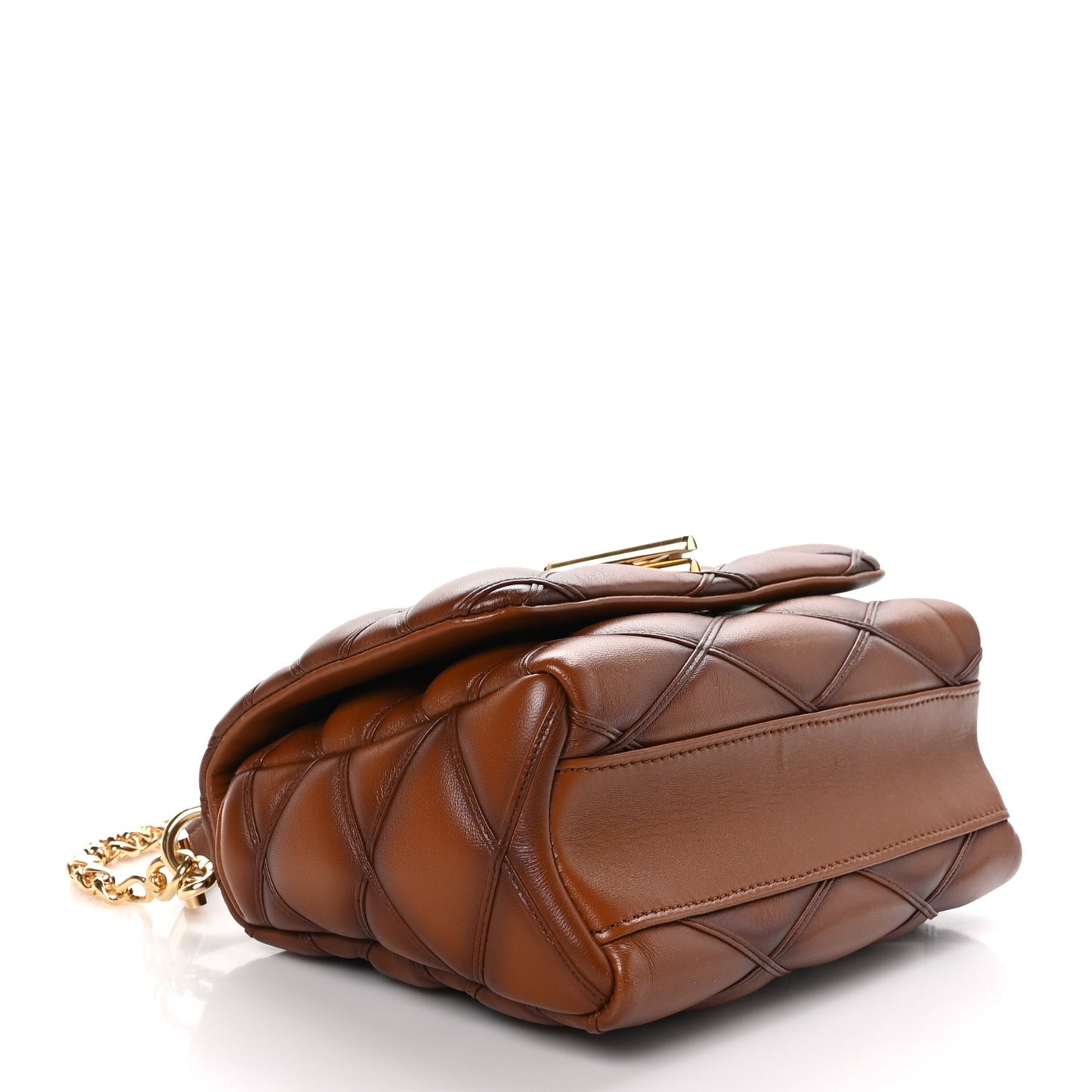 Lambskin Malletage Top Handle GO-14 MM Tan