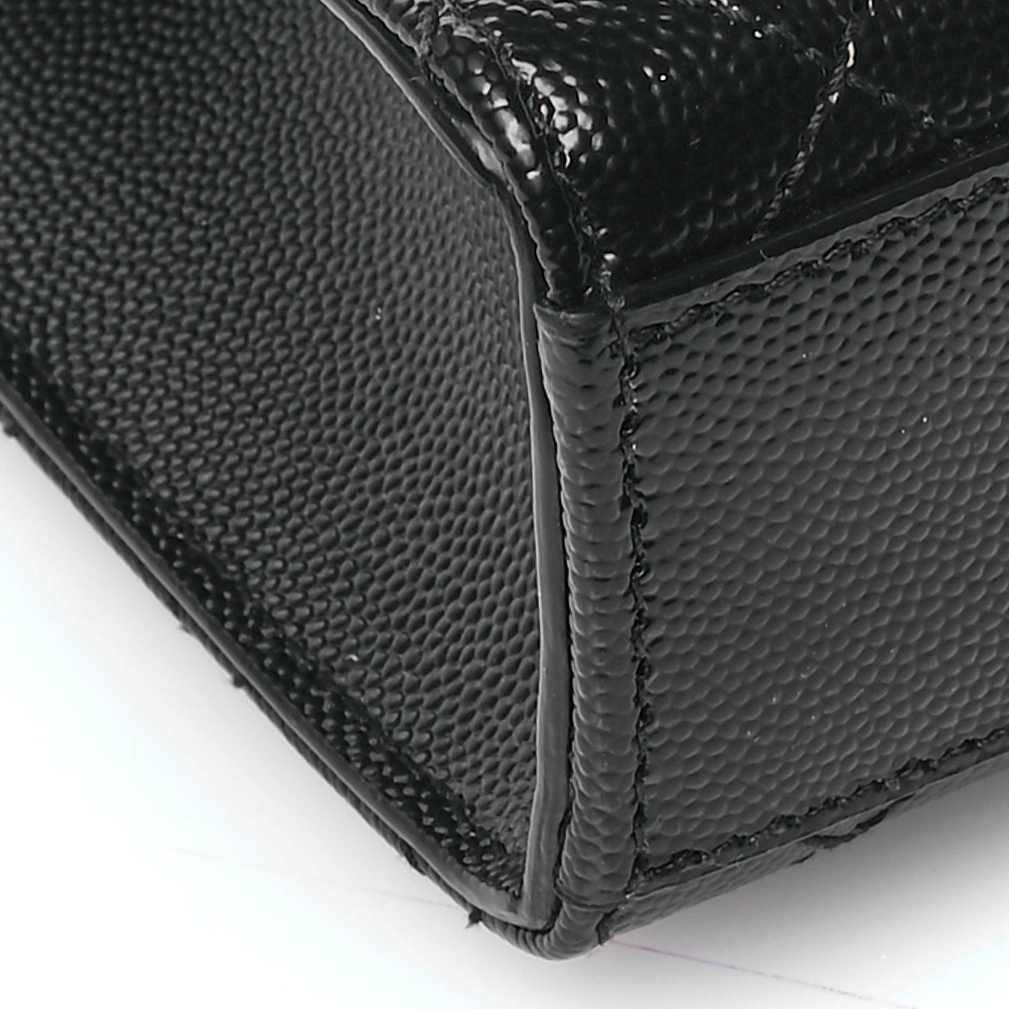 Grain De Poudre Textured Mixed Matelasse Triquilt Medium Monogram Satchel Black