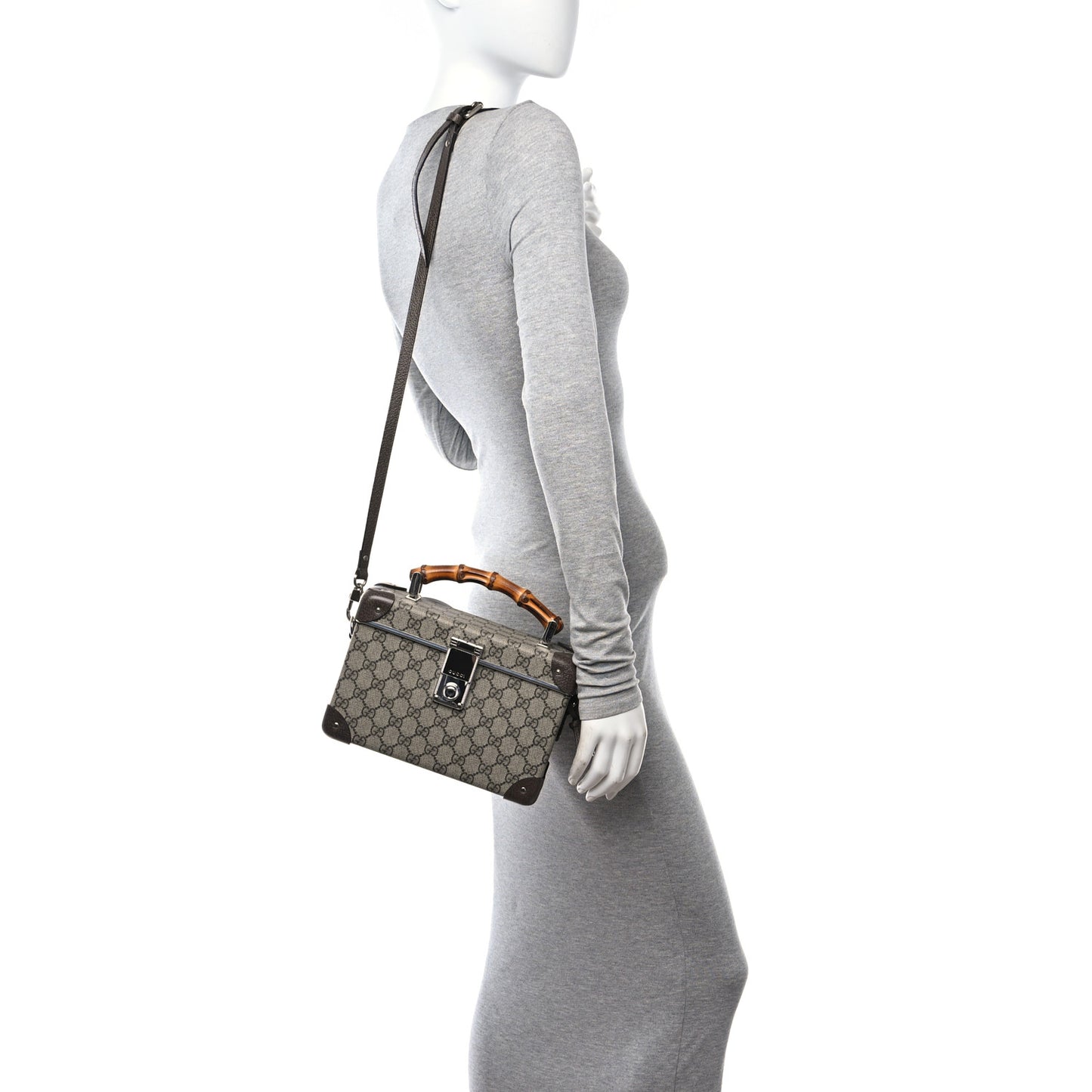 GG Supreme Monogram Globe-Trotter Beauty Case Brown