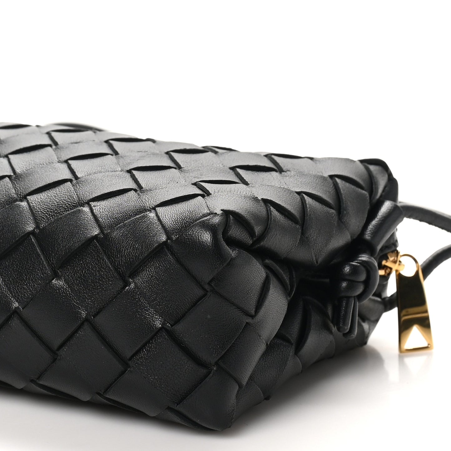Nappa Intrecciato Small Loop Camera Bag Black