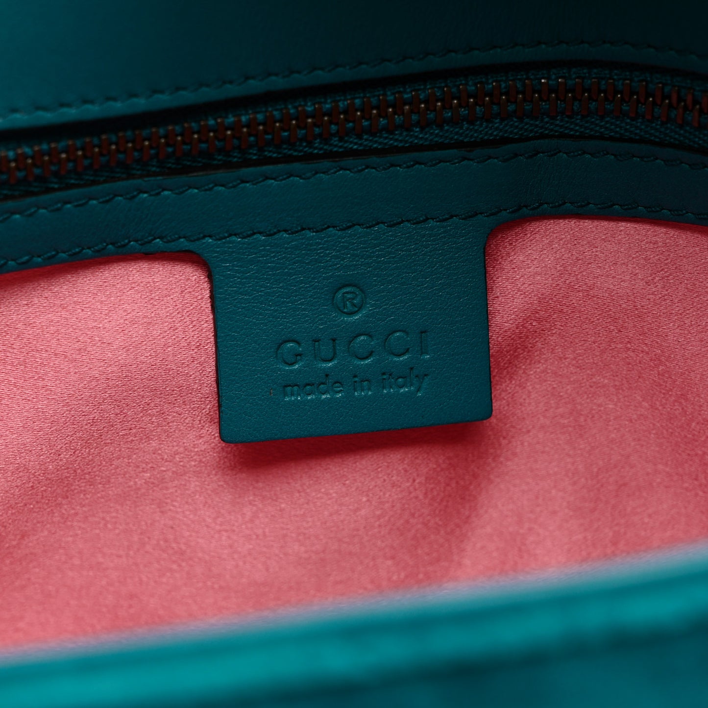 Velvet Matelasse Small GG Marmont Shoulder Bag Pavone Cyan