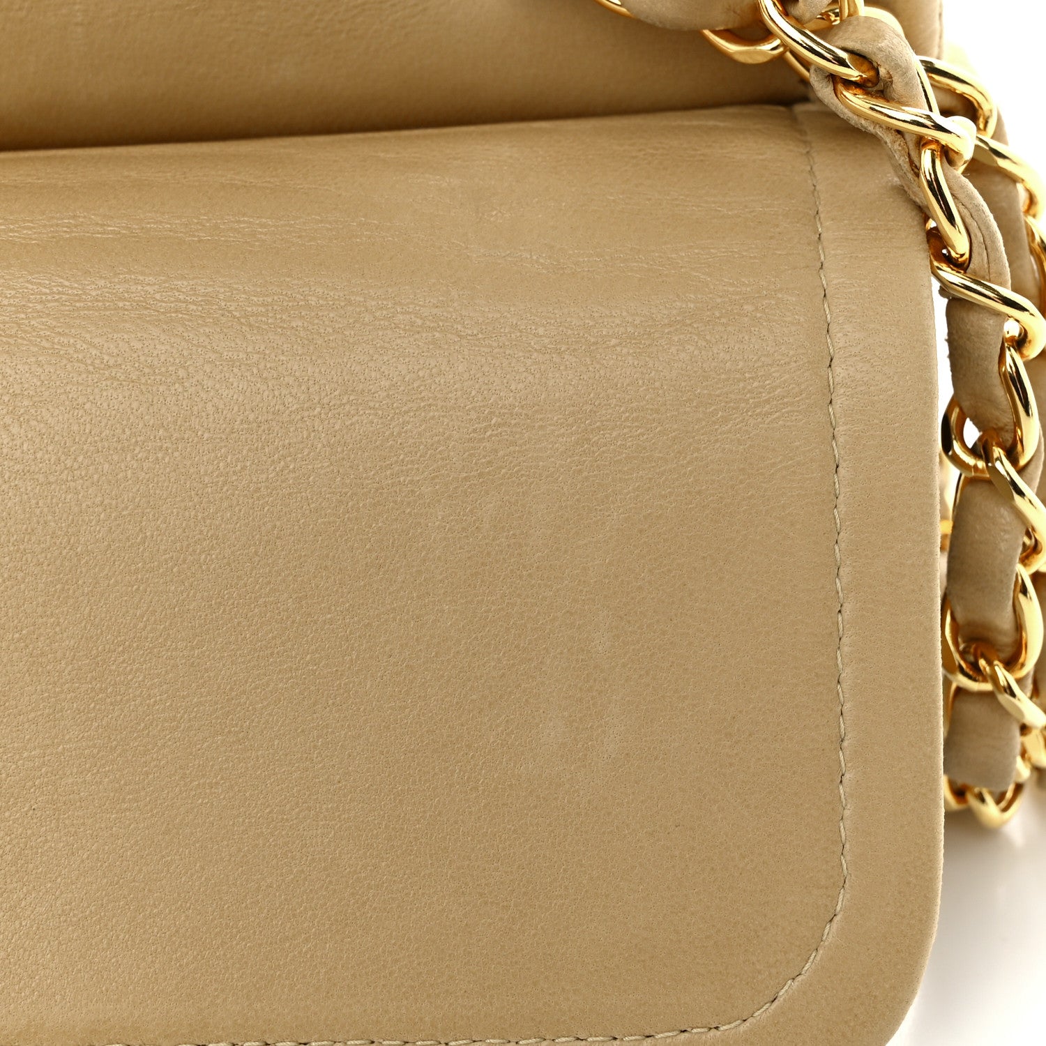 Chanel Lambskin Quilted Medium Double Flap Beige 15 of 19