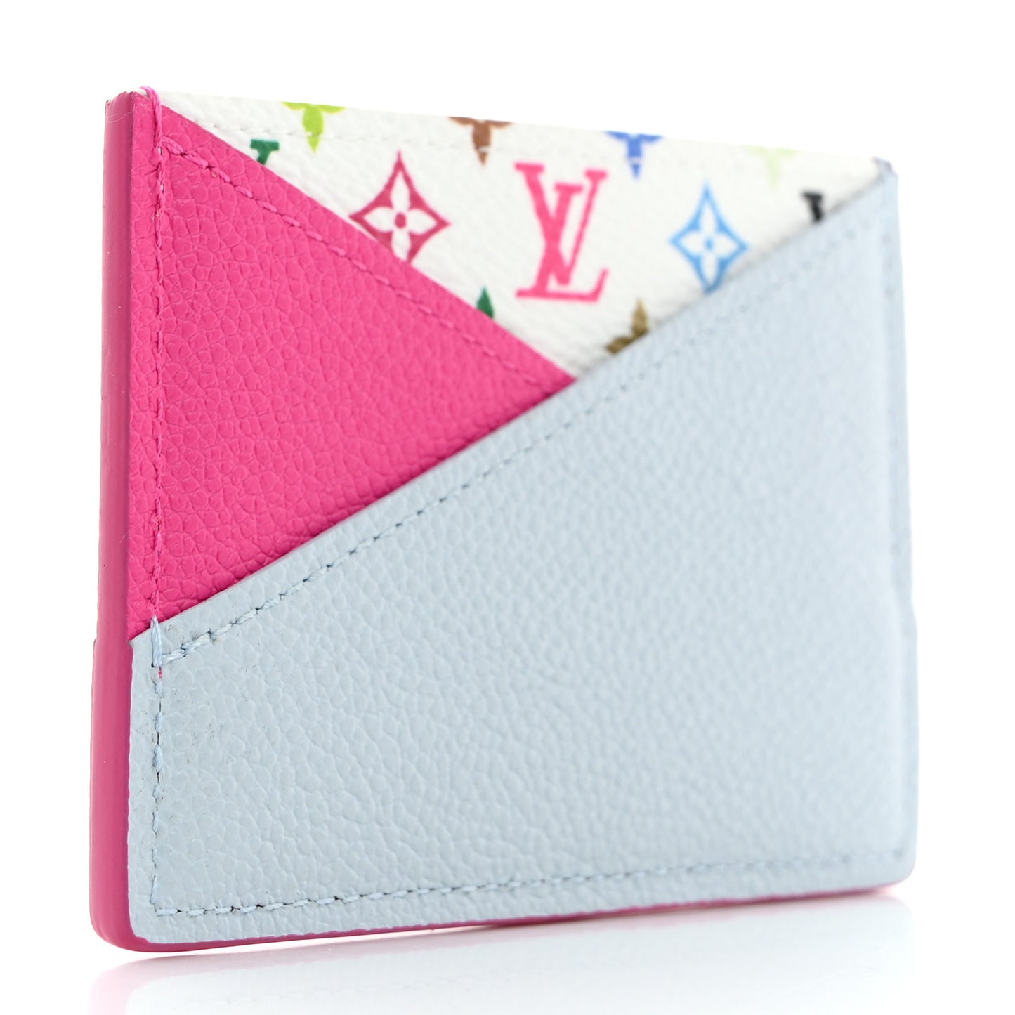 LV X TM Monogram Multicolor Criss-Cross Card Holder Kawaii Pink