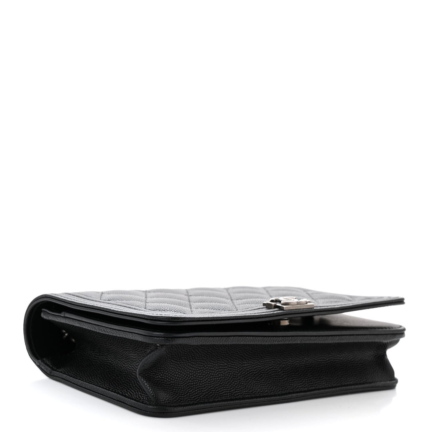 Caviar Quilted Boy Wallet On Chain WOC Black