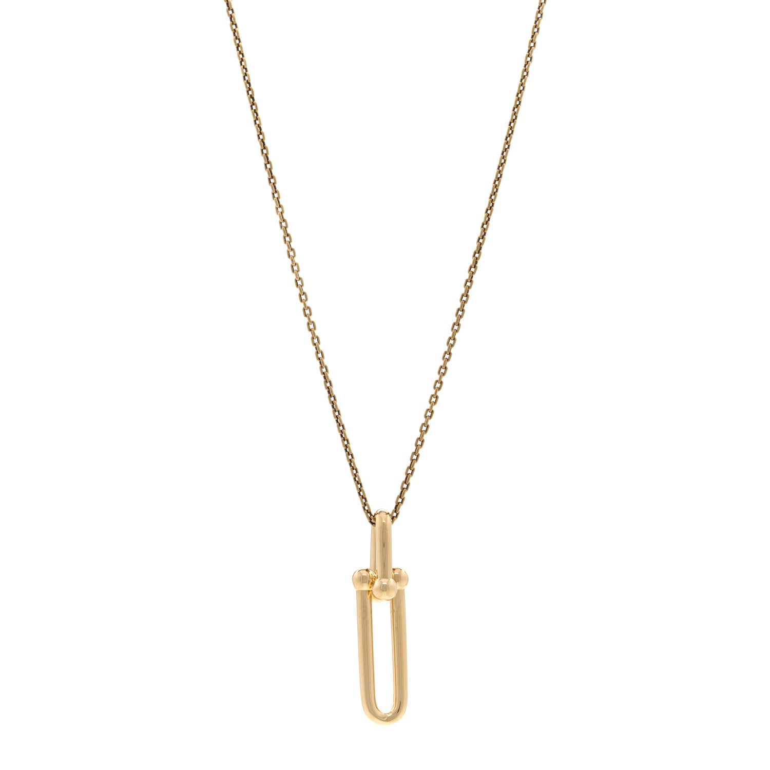 Tiffany 18K Yellow Gold HardWear Link Pendant Necklace 1495548