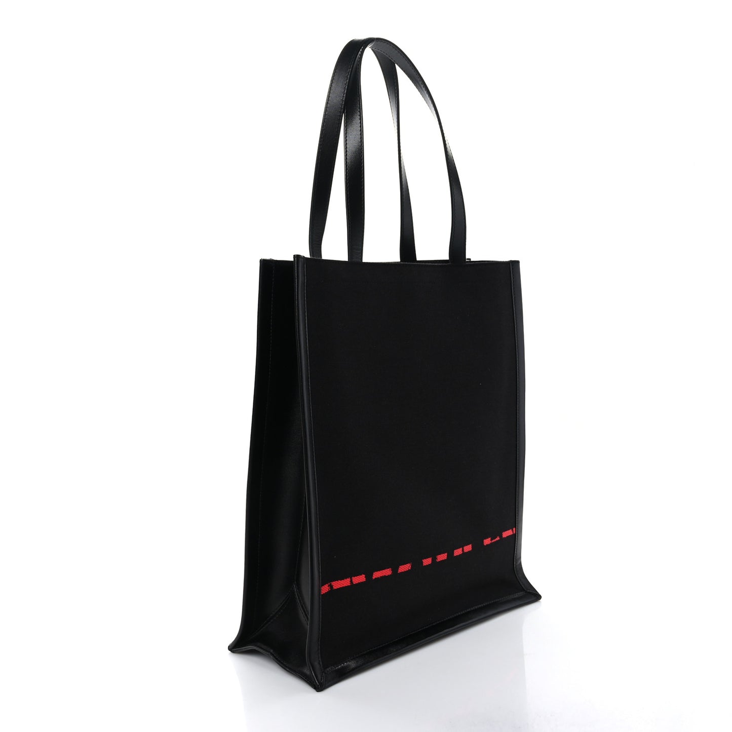 Canvas Jacquard Print Graffiti Tote Black Lust Red