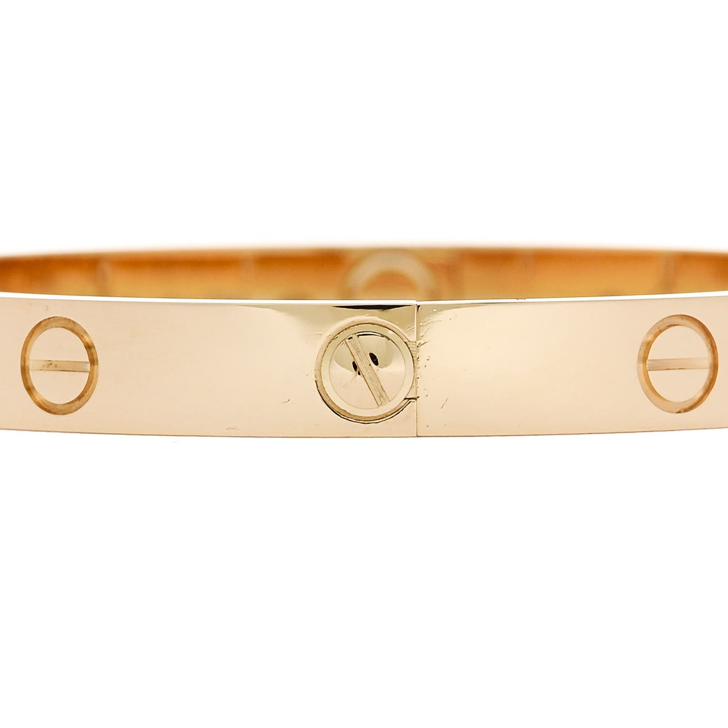 18K Yellow Gold 4 Diamond LOVE Bracelet 17