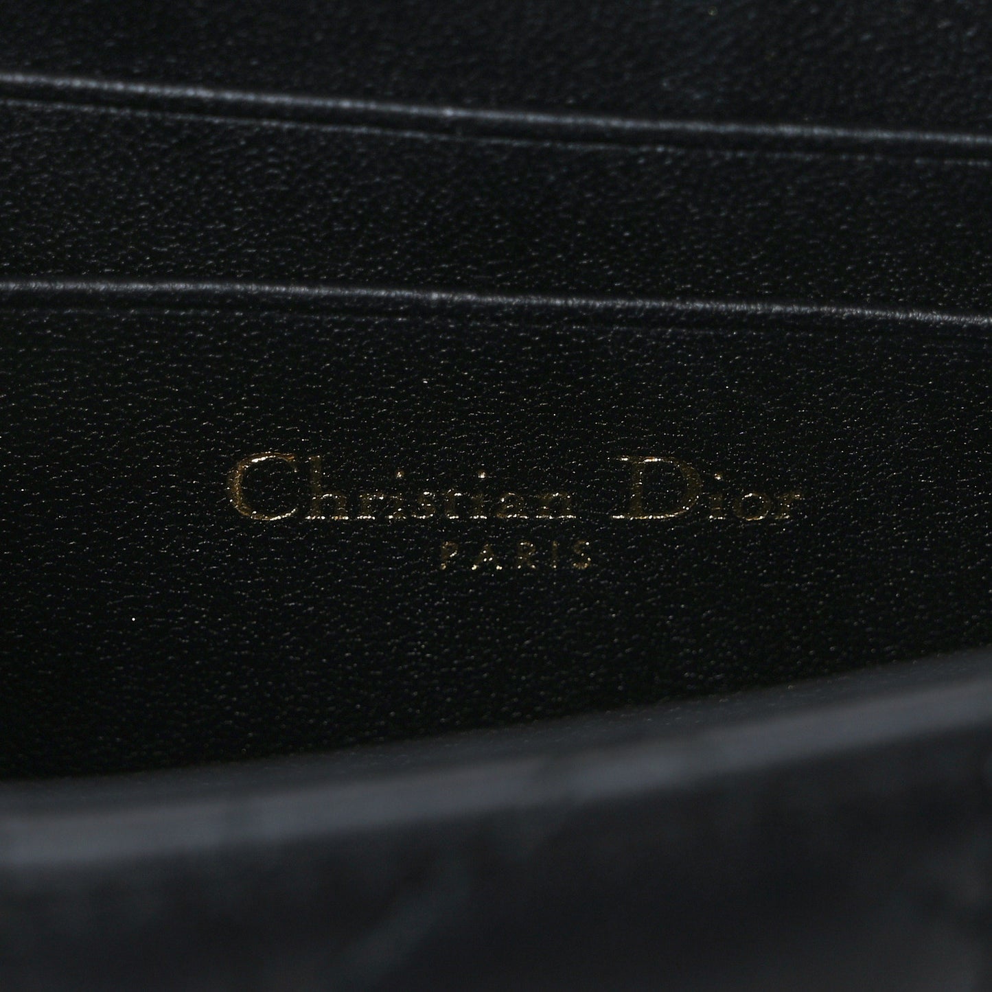 Lambskin Cannage Dior Talk Phone Pouch Black