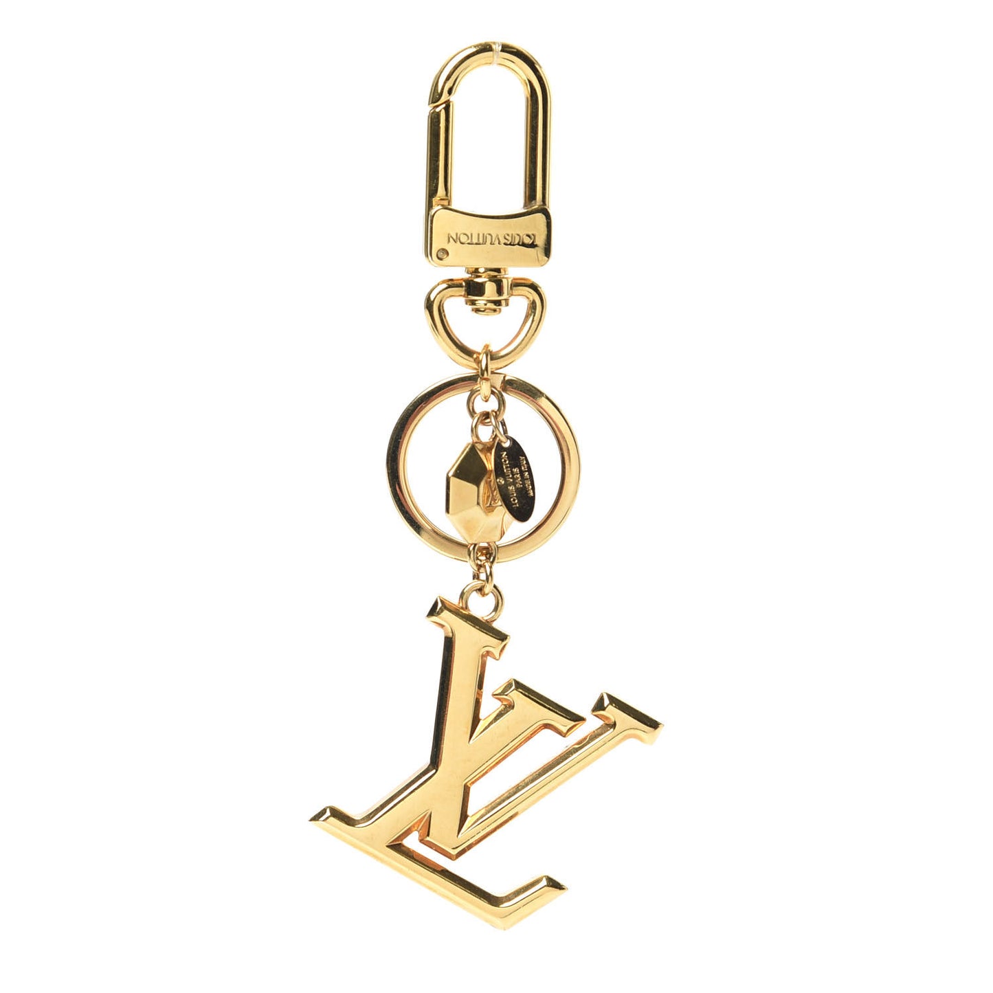LV Facettes Bag Charm Key Holder Gold