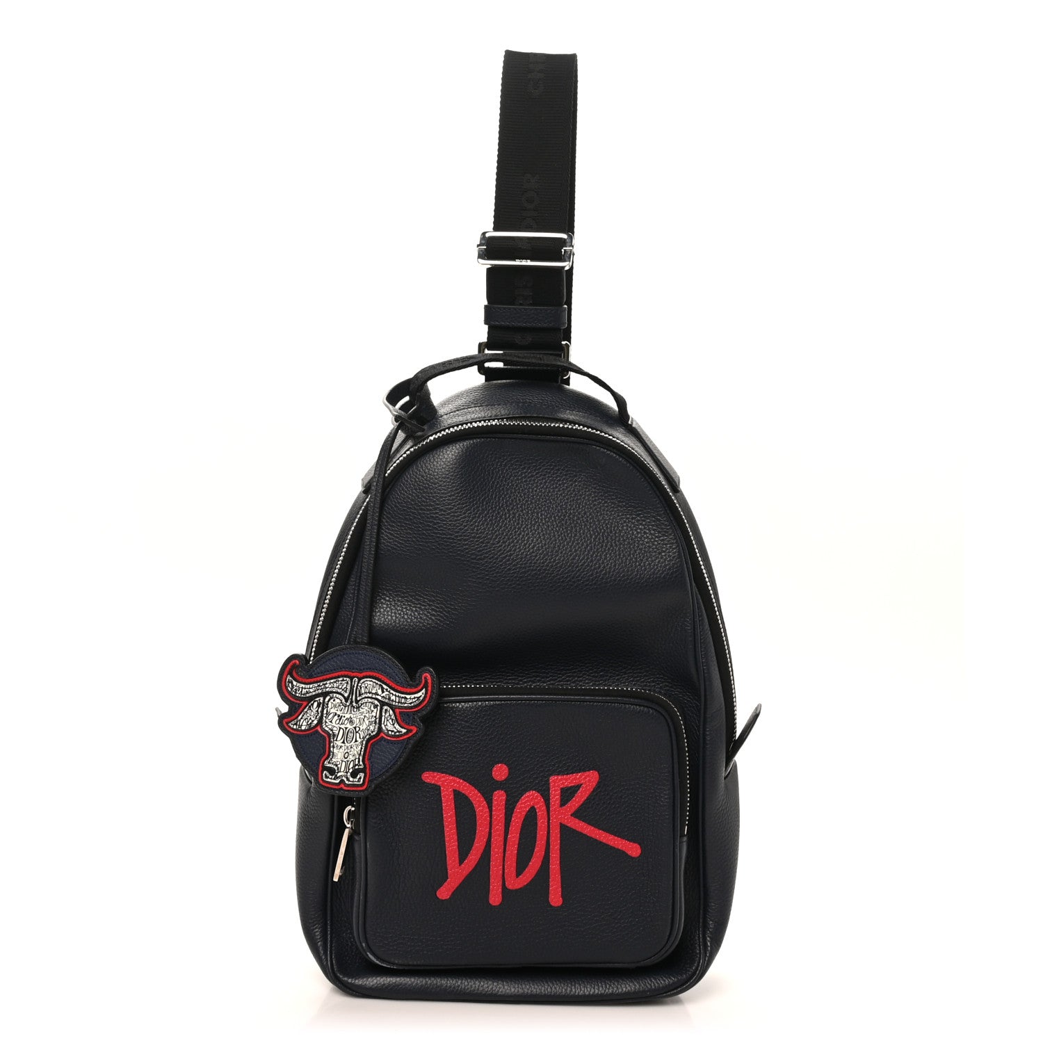 Christian Dior X SHAWN STUSSY Grained Calfskin Ox Head Crossbody