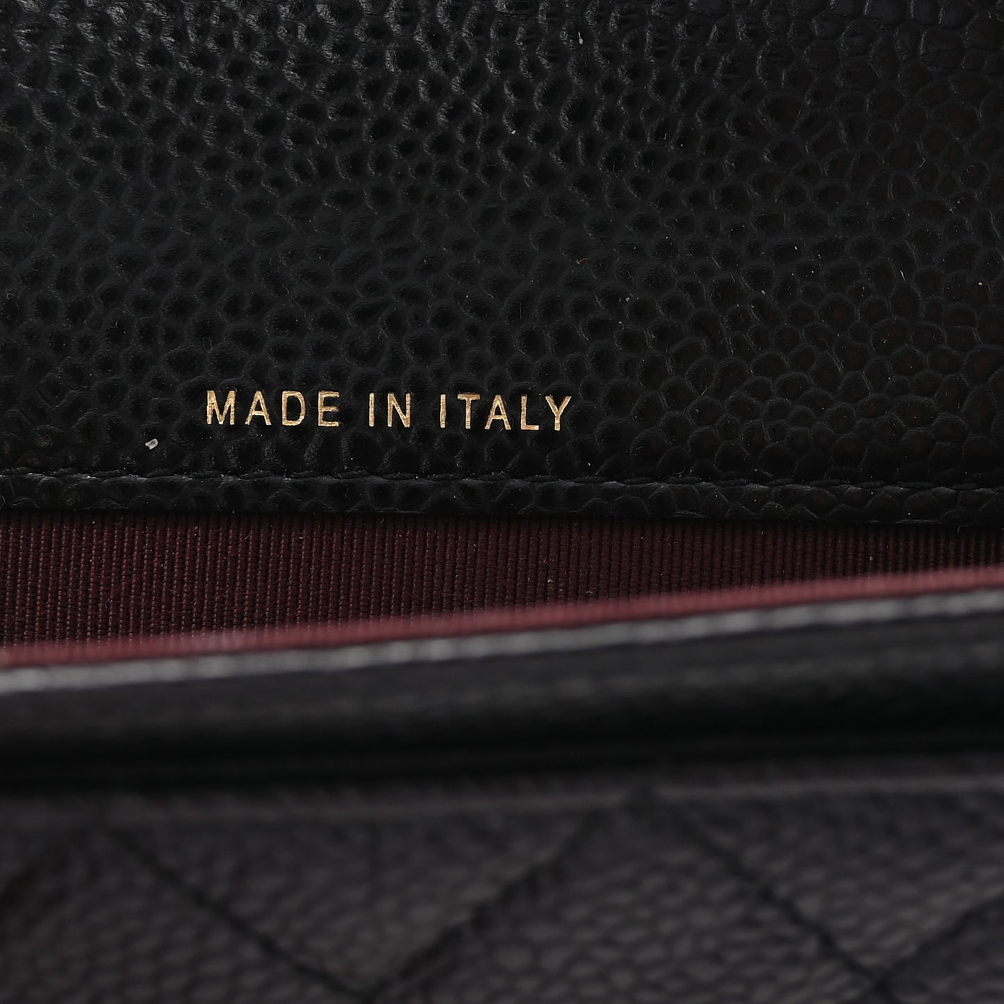 Caviar Quilted Flap Card Holder Wallet Black