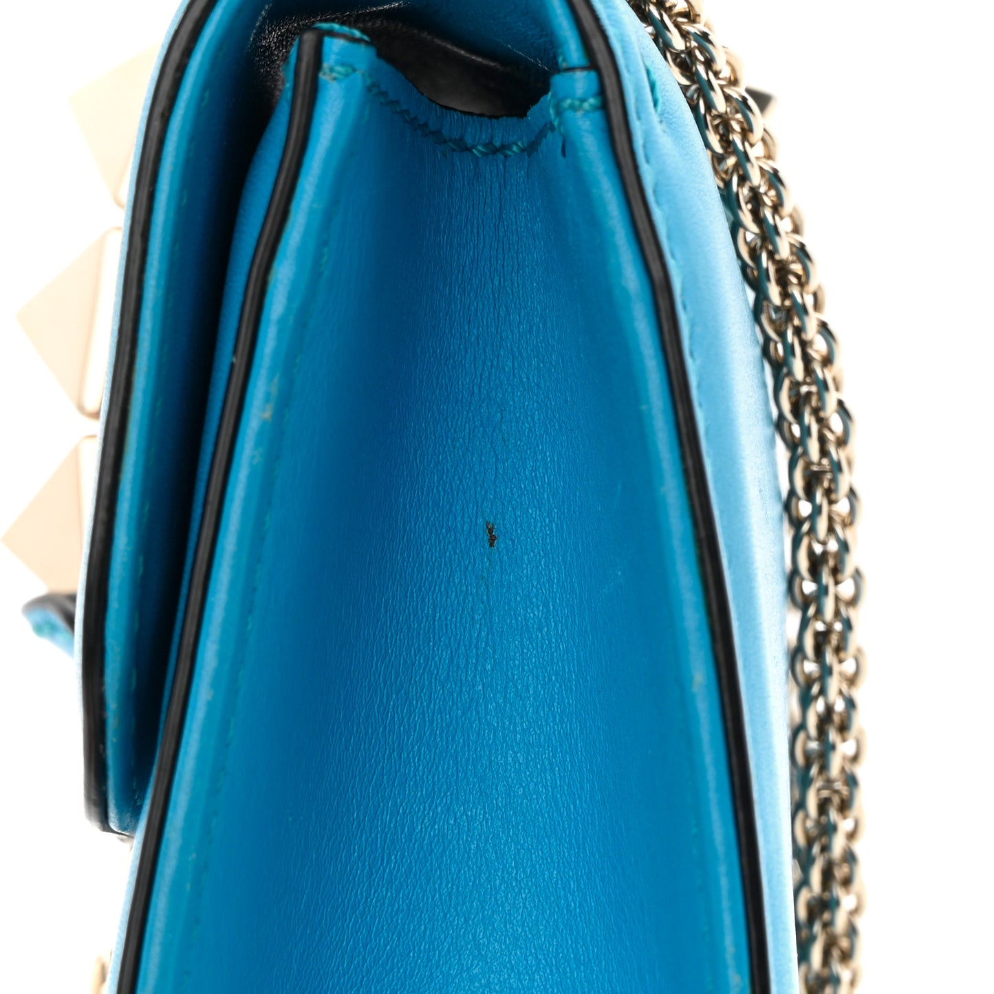 Vitello Mini Glam Lock Rockstud Flap Parrot