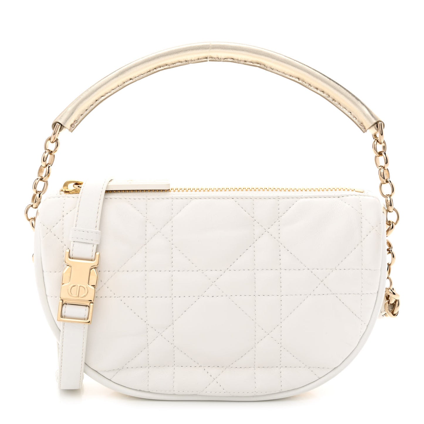 Lambskin Cannage Small Dior Vibe Hobo Bag Latte