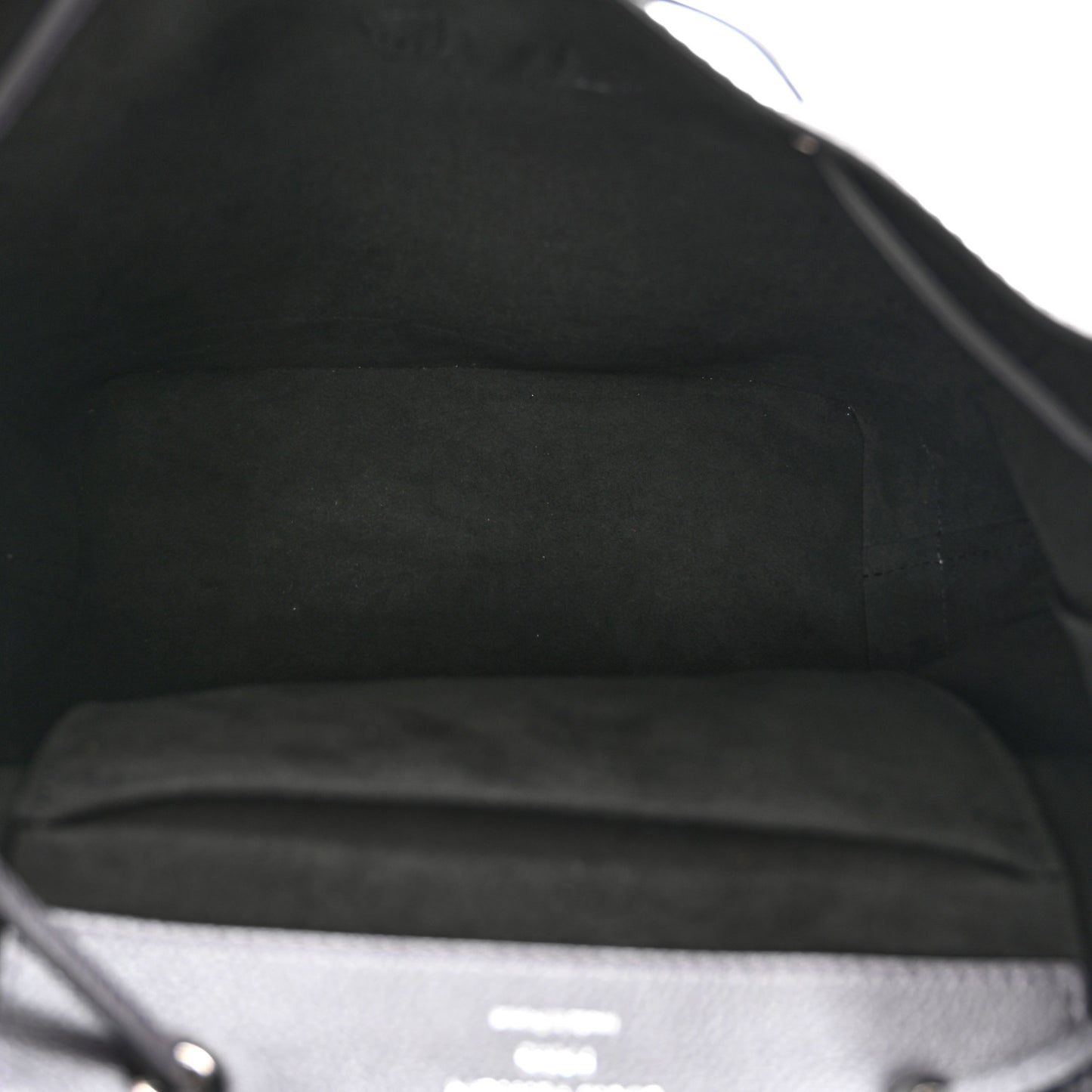 Metallic Calfskin Eyelet Lockme Backpack Black