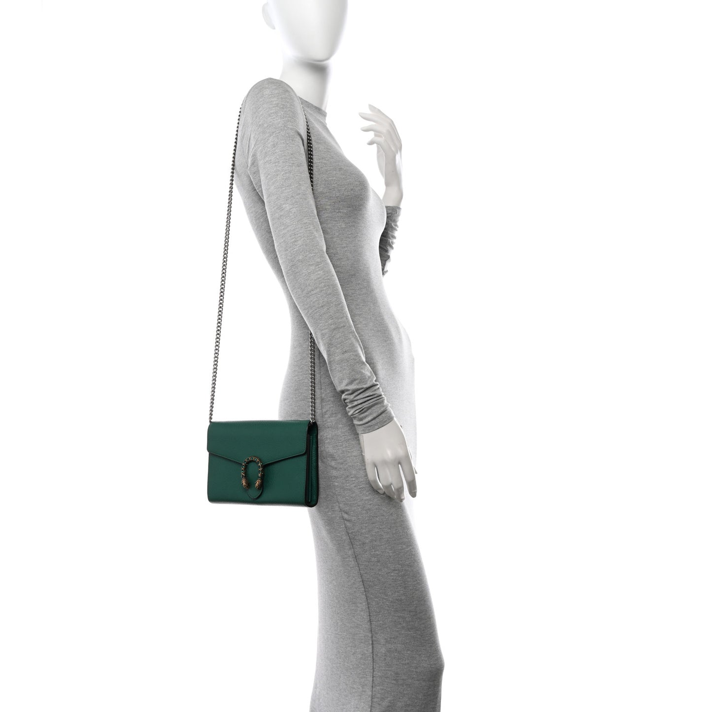 Calfskin Mini Dionysus Chain Wallet Emerald