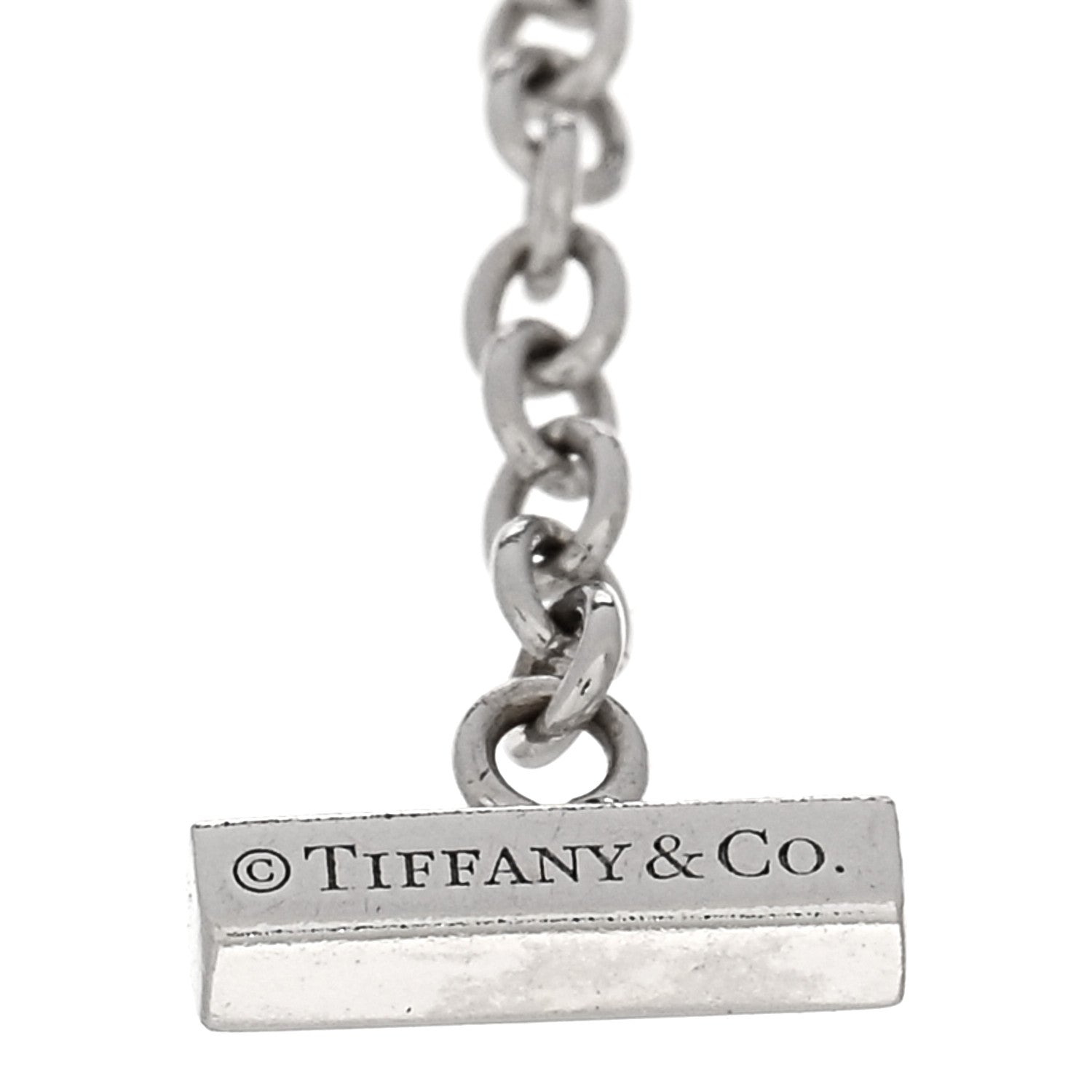 Tiffany 18K White Gold Diamond T Smile Bracelet 3 of 4