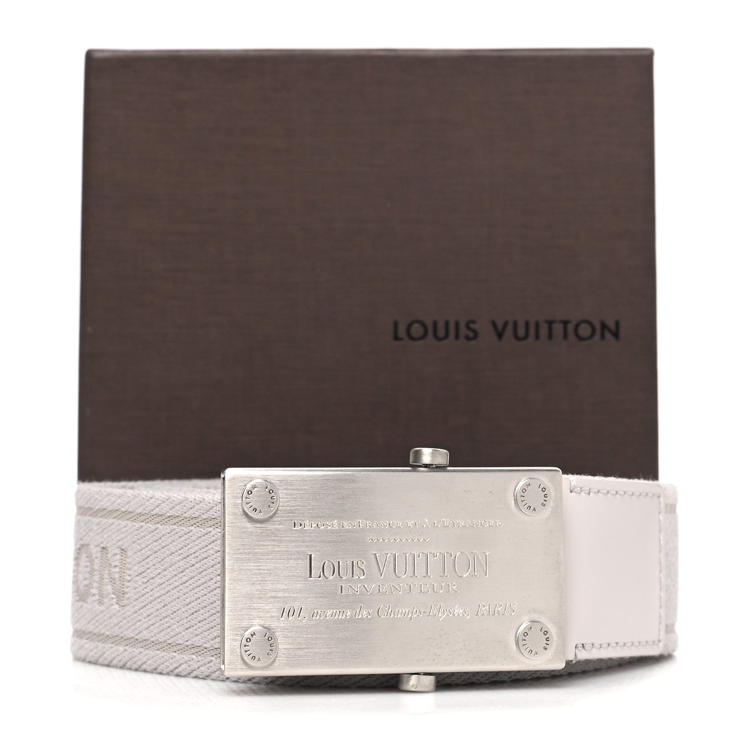 Louis Vuitton Bengale Inventeur Belt 90 36 White 6 of 6