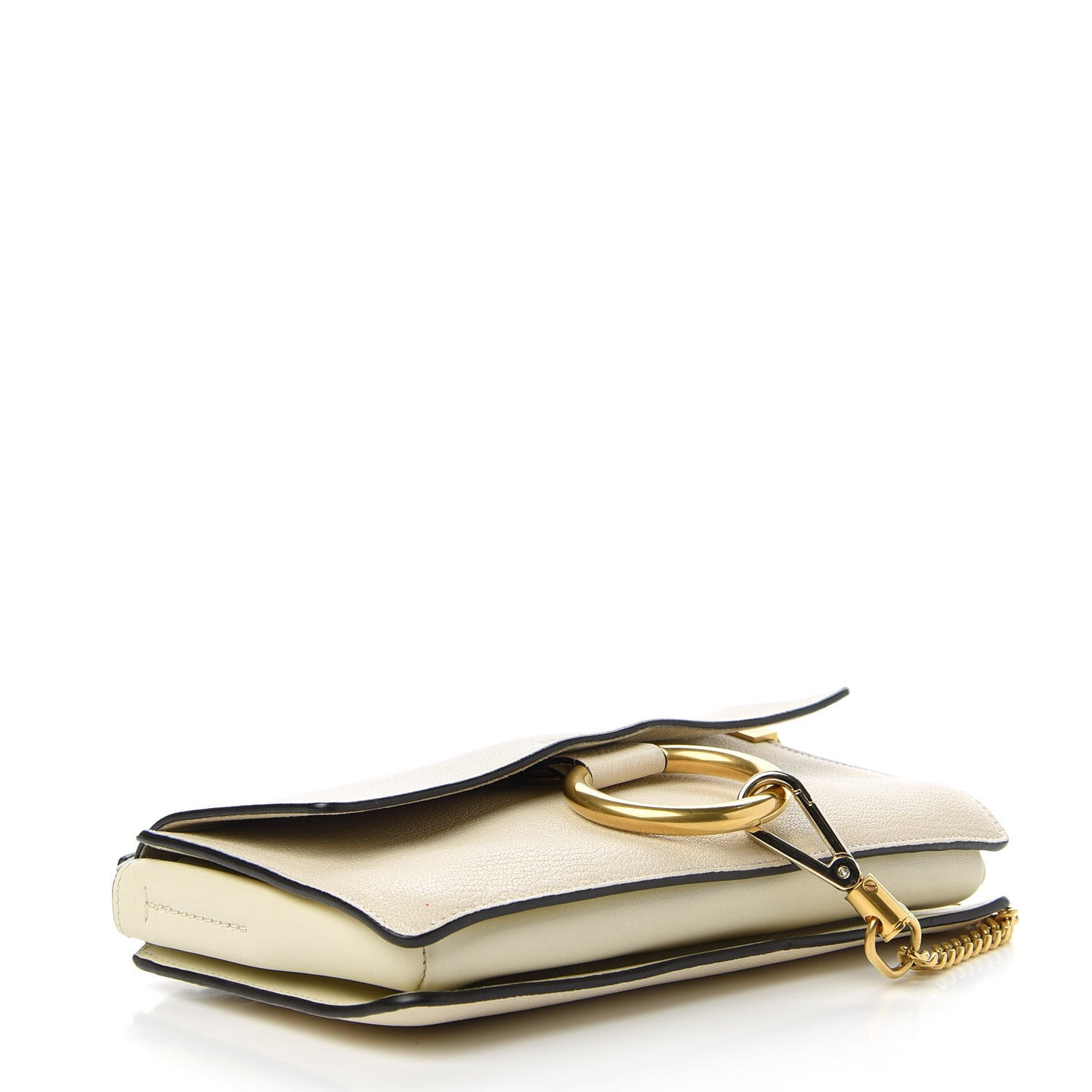 Goatskin Small Faye Shoulder Bag Off White