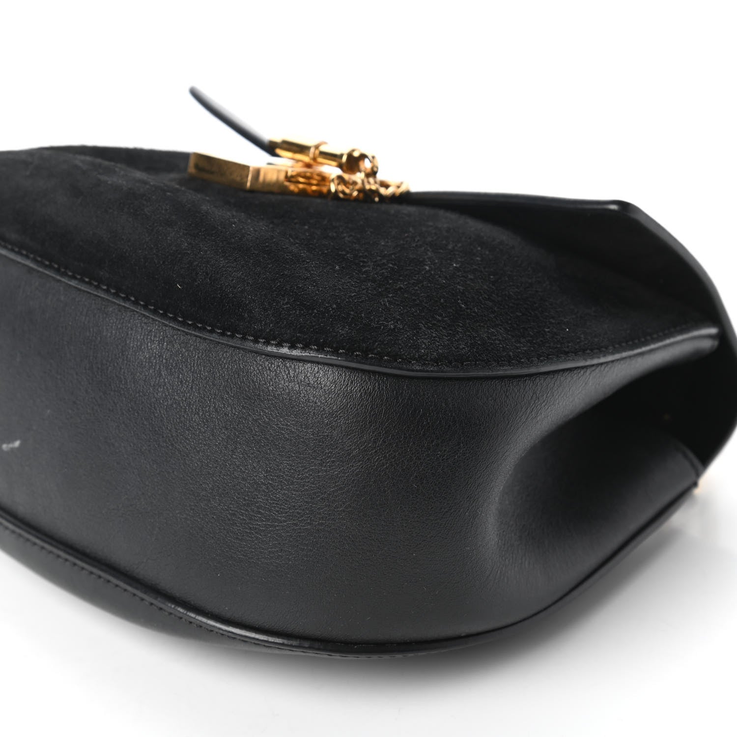 Chloe Suede Calfskin Mini Drew Shoulder Bag Black 7 of 10