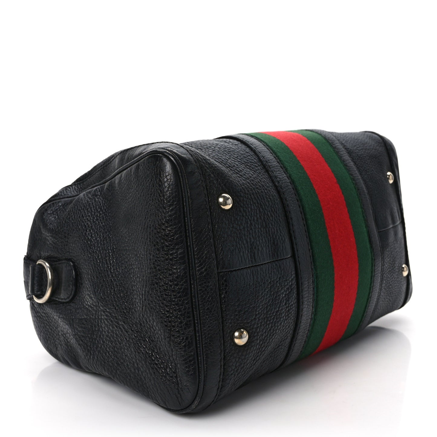 Calfskin Vintage Web Medium Boston Black