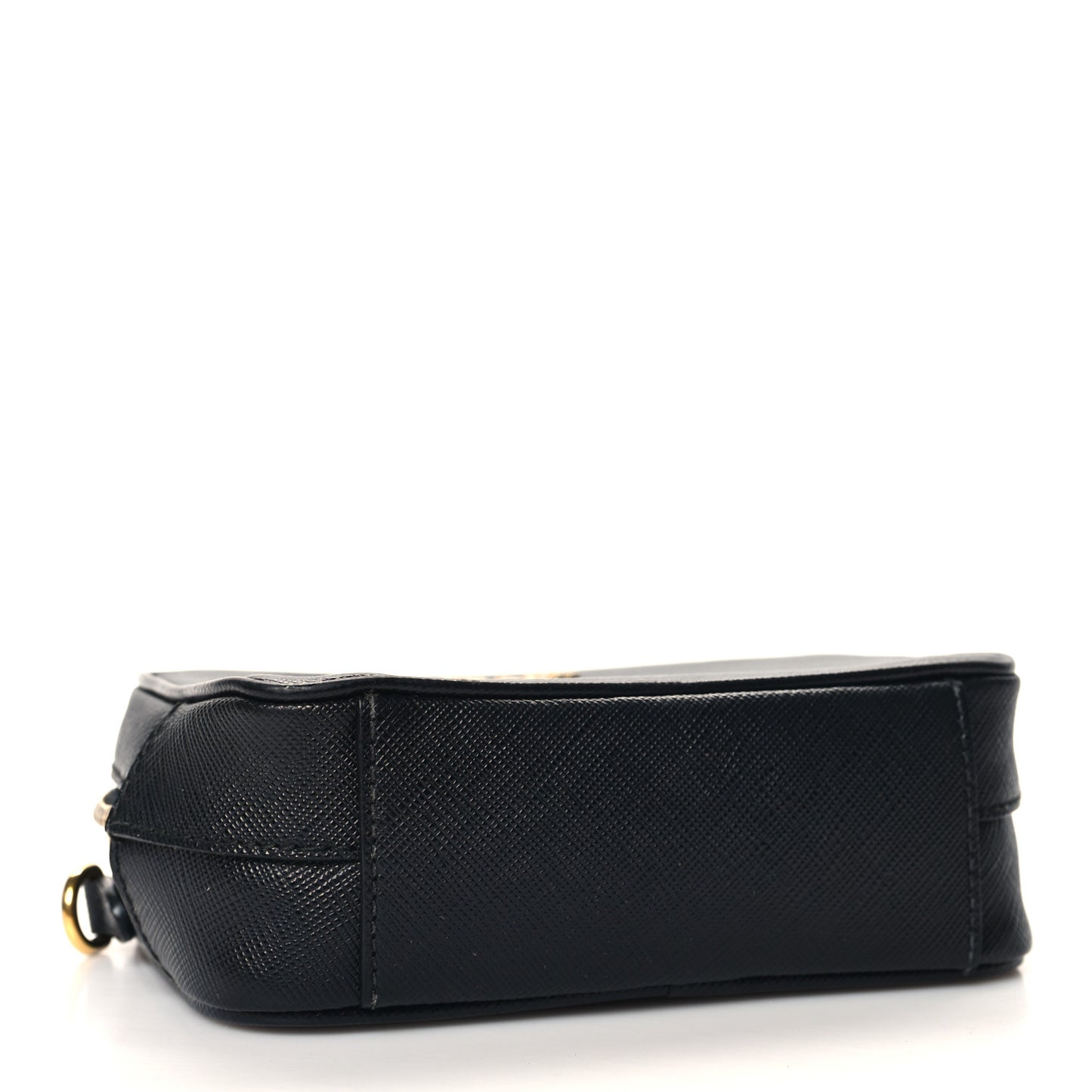 Saffiano Mini Camera Crossbody Bag Black