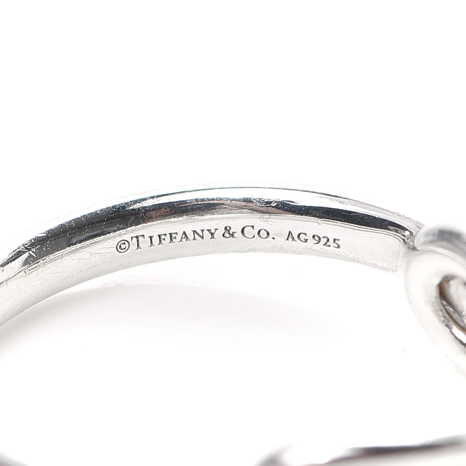 Tiffany Sterling Silver Narrow Infinity Ring 49 4.75 4 of 4