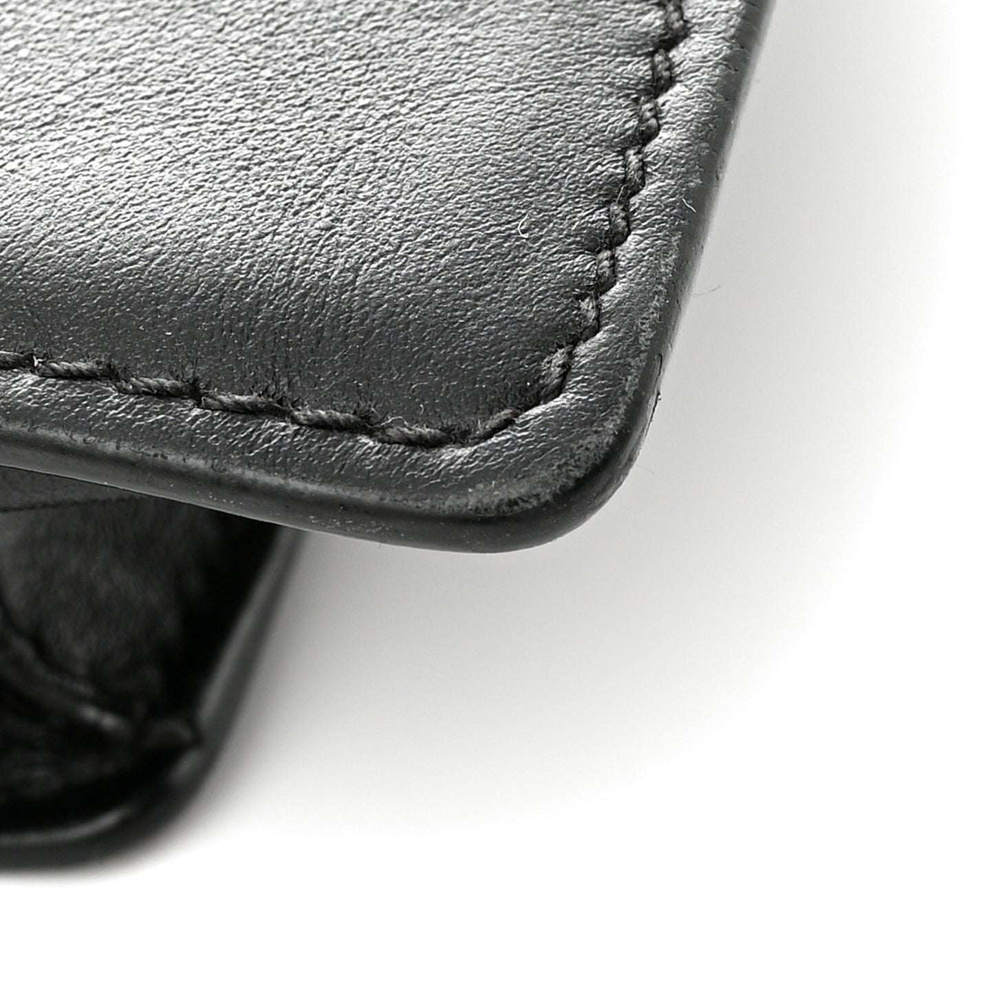 City Calfskin Saffiano Cahier Top Handle Bag Black