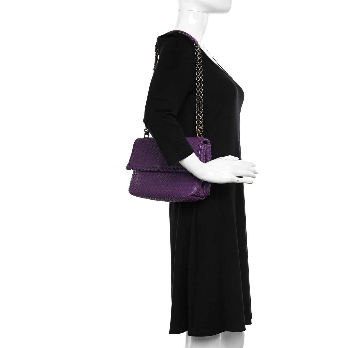 Nappa Intrecciato Small Olimpia Shoulder Bag Byzantine